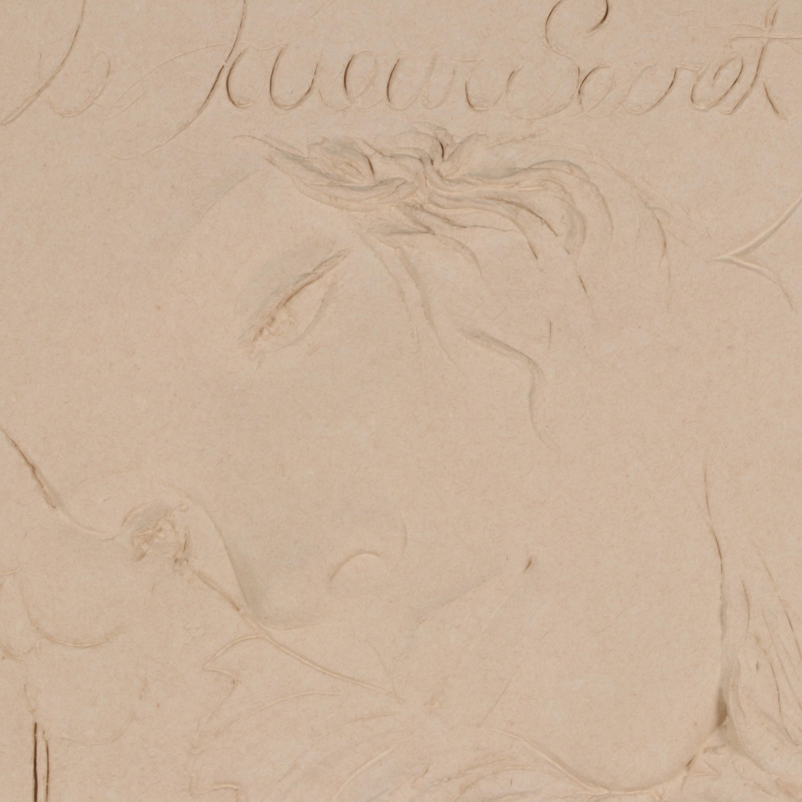 Frank Gallo Cast Paper Relief "Le Joueur Secret"