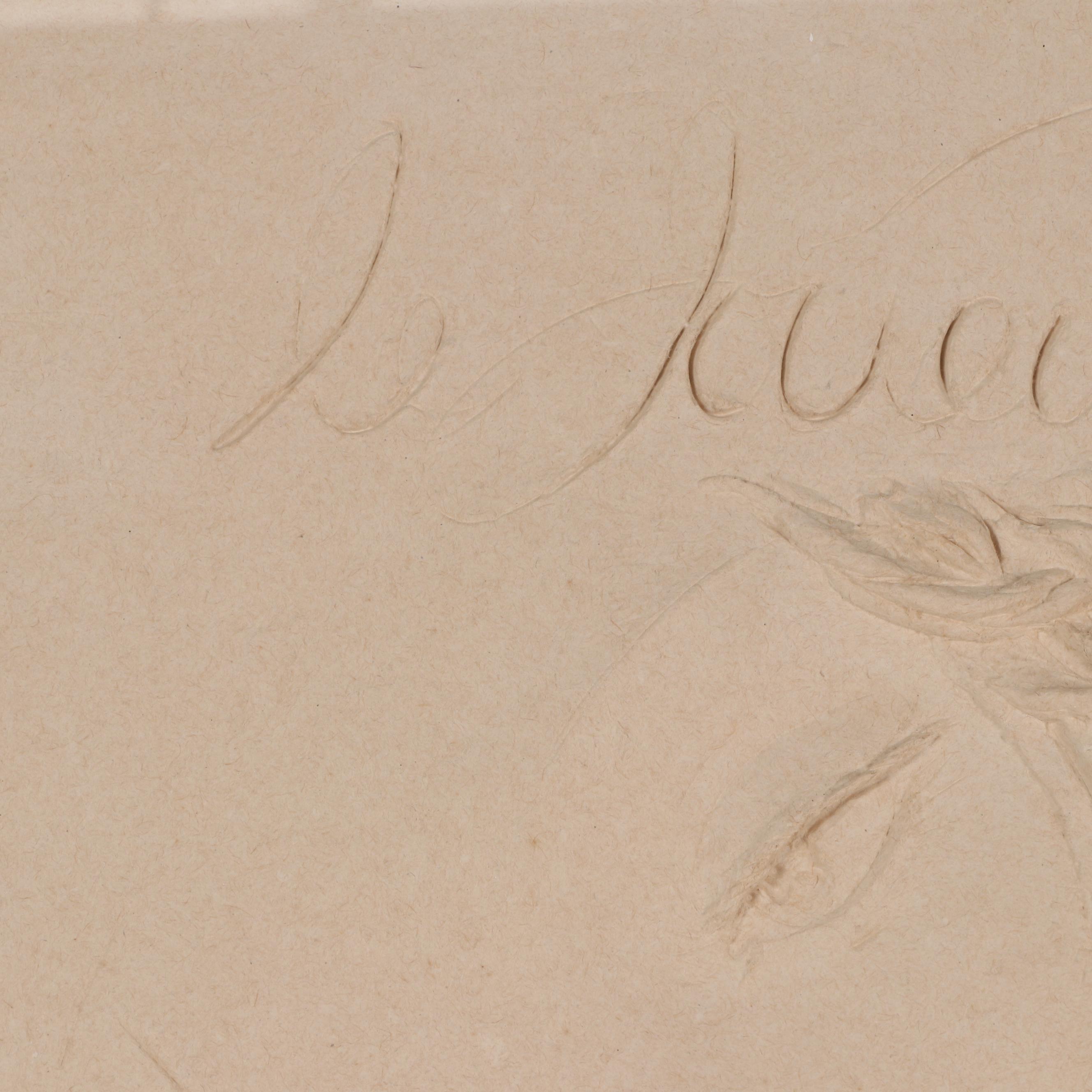 Frank Gallo Cast Paper Relief "Le Joueur Secret"