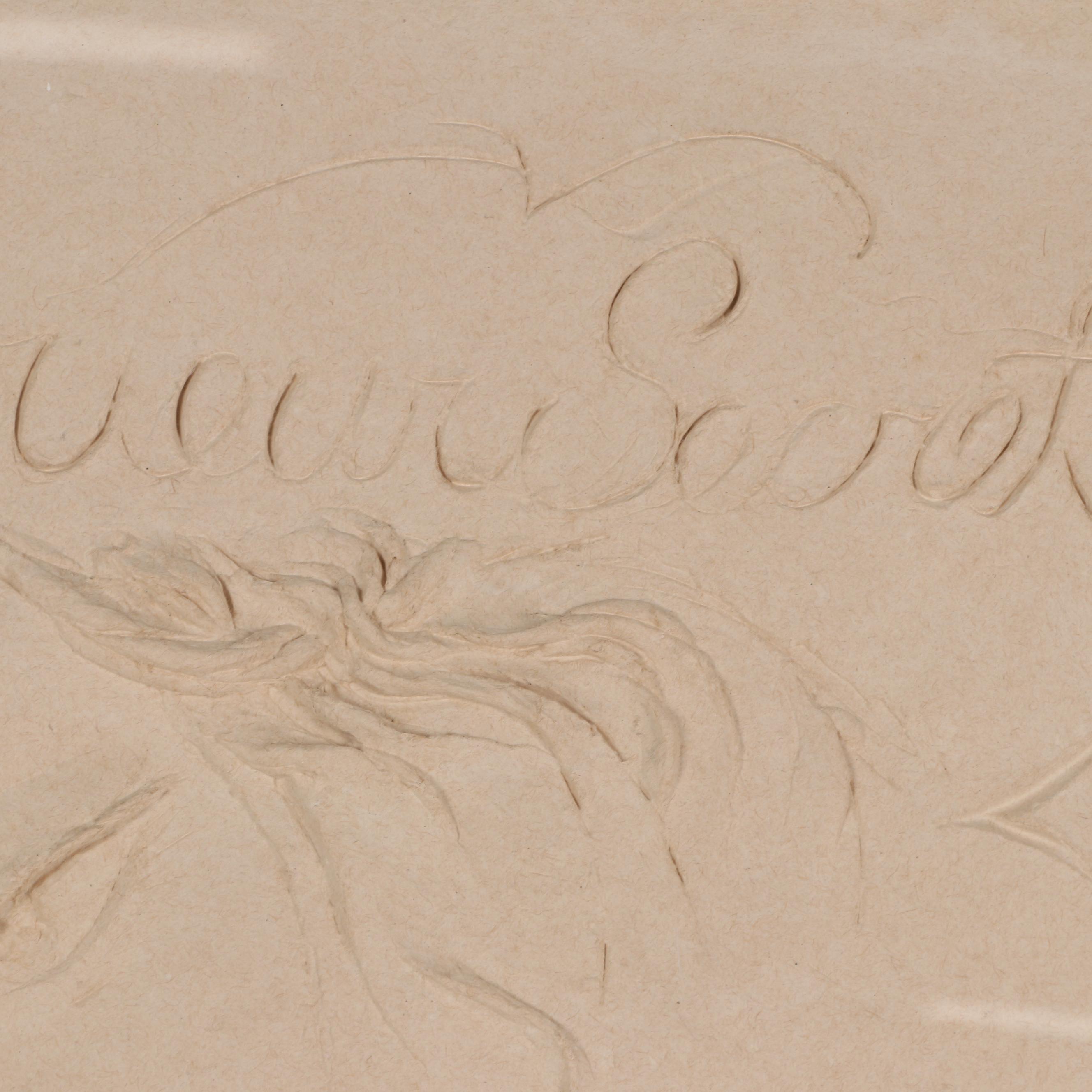 Frank Gallo Cast Paper Relief "Le Joueur Secret"