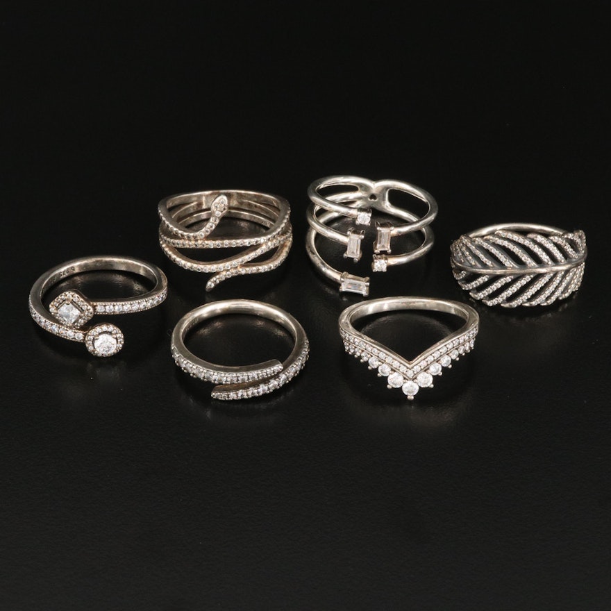 Pandora Sterling Silver and Cubic Zirconia Rings