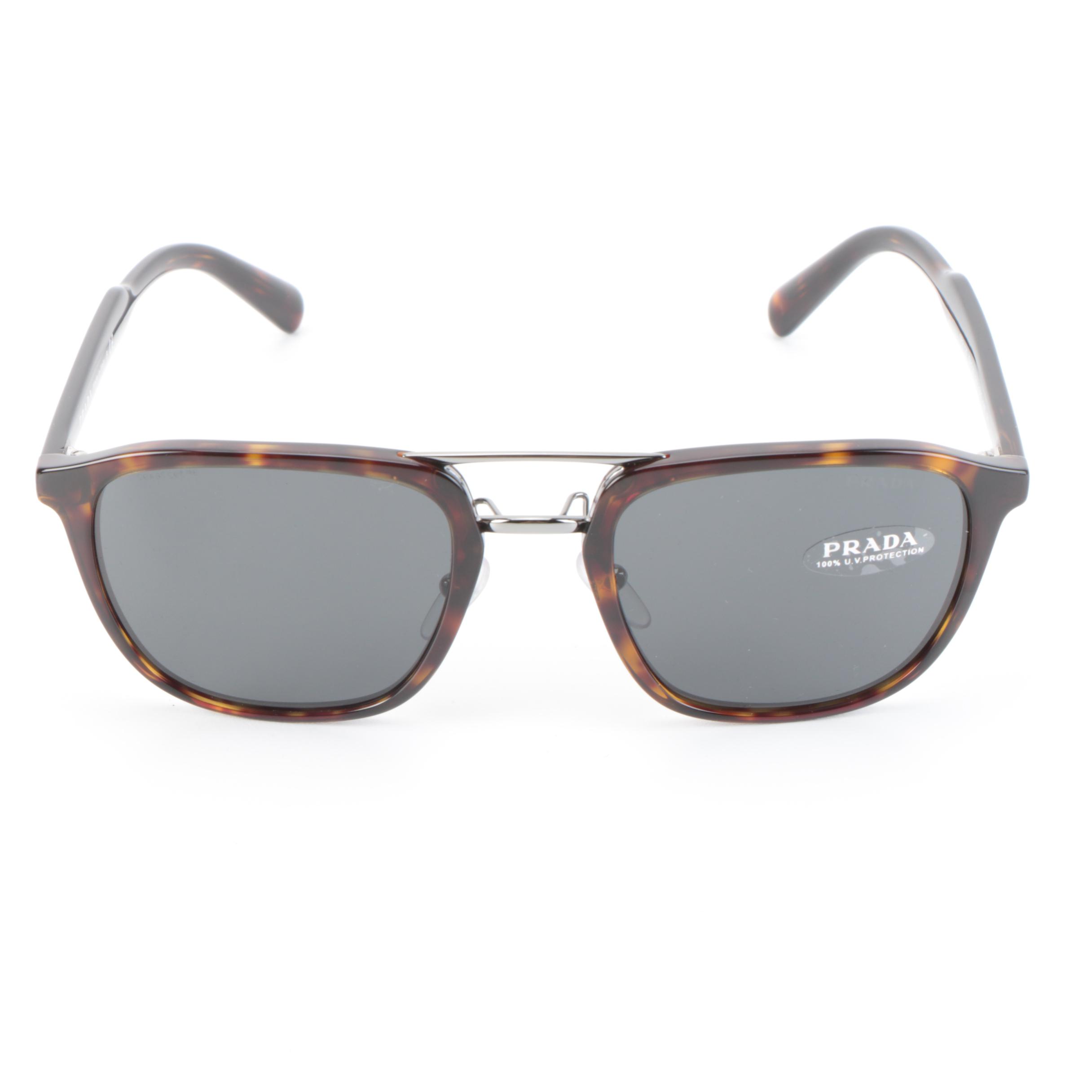 Prada SPR12T Havana Sunglasses with Case and Box