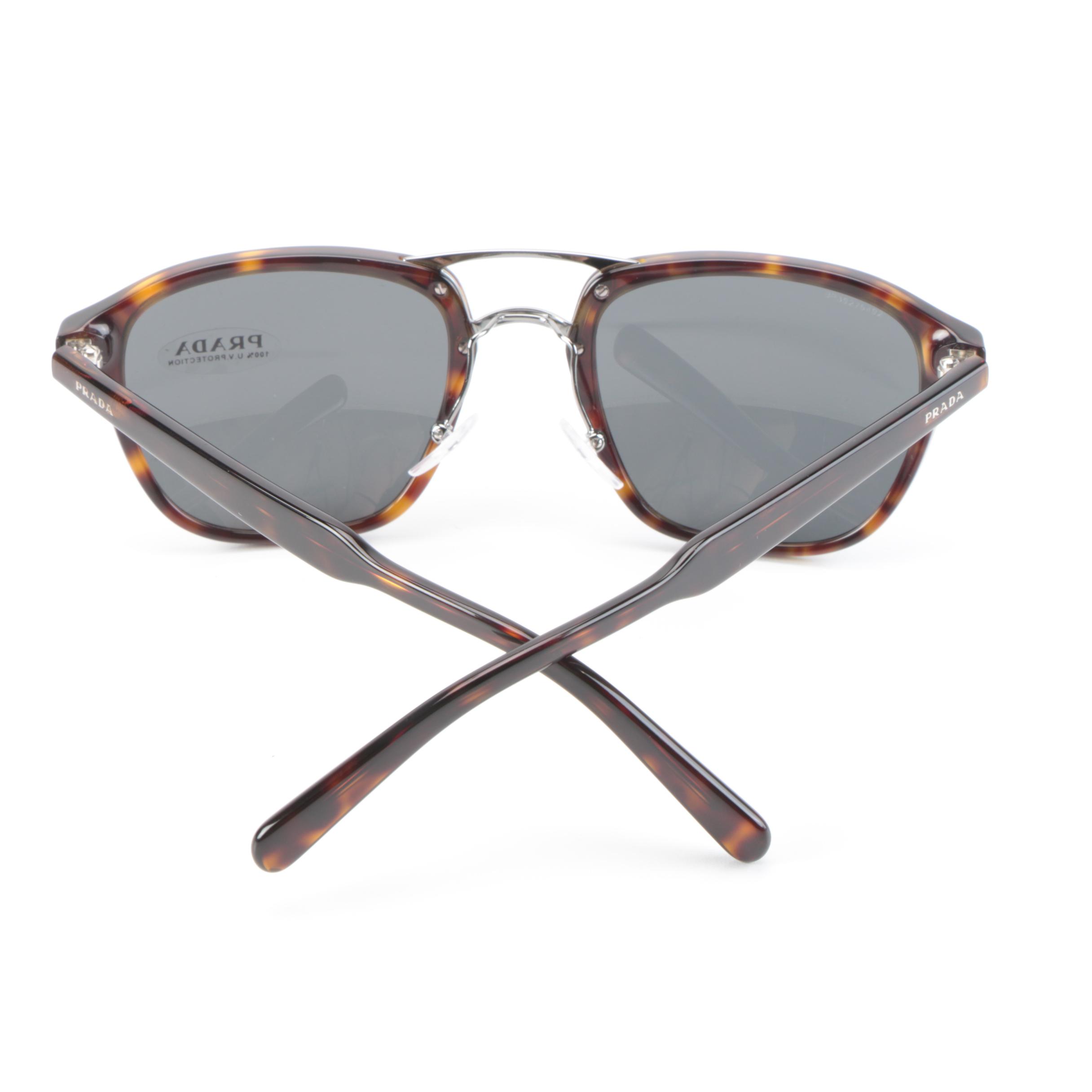 Prada SPR12T Havana Sunglasses with Case and Box