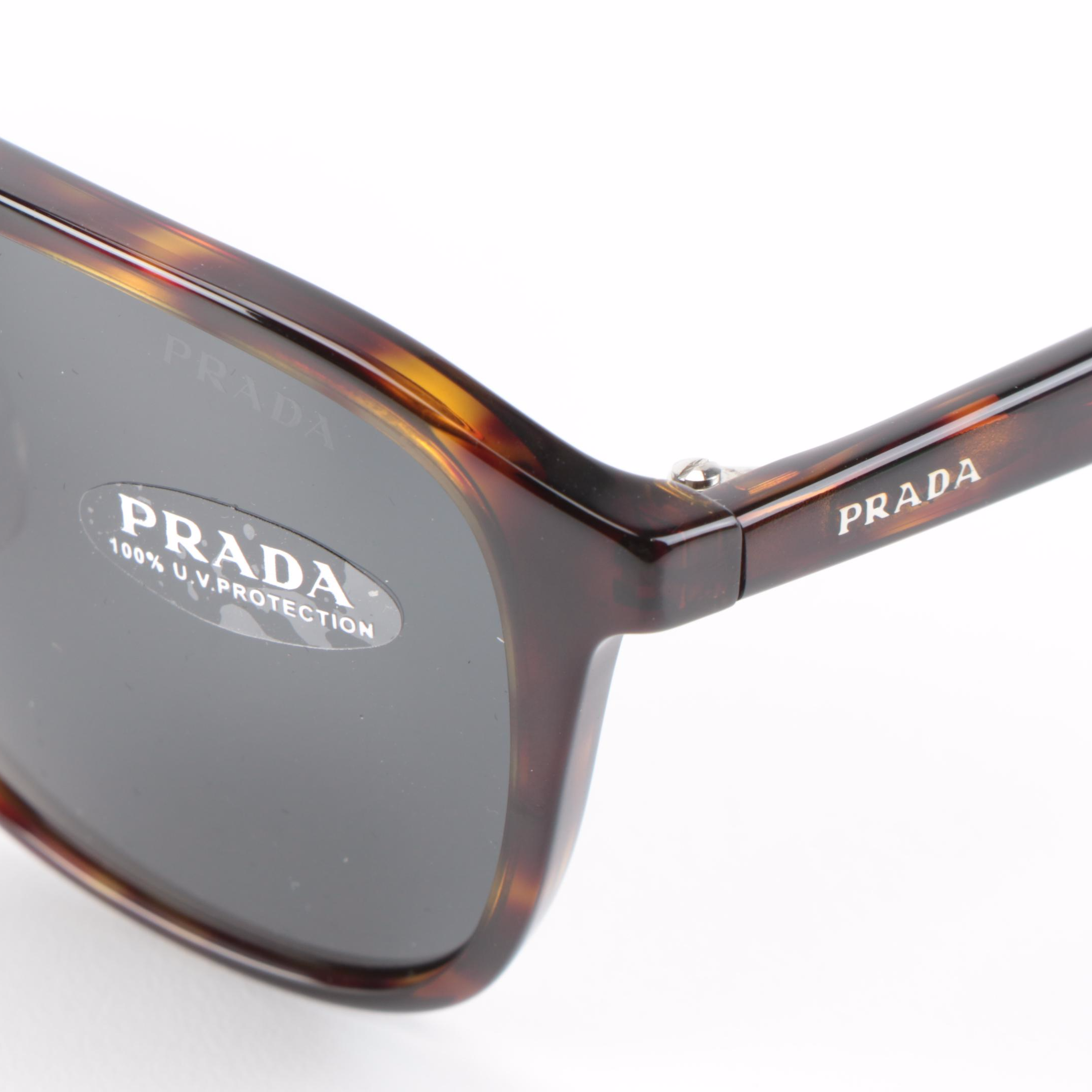 Prada SPR12T Havana Sunglasses with Case and Box