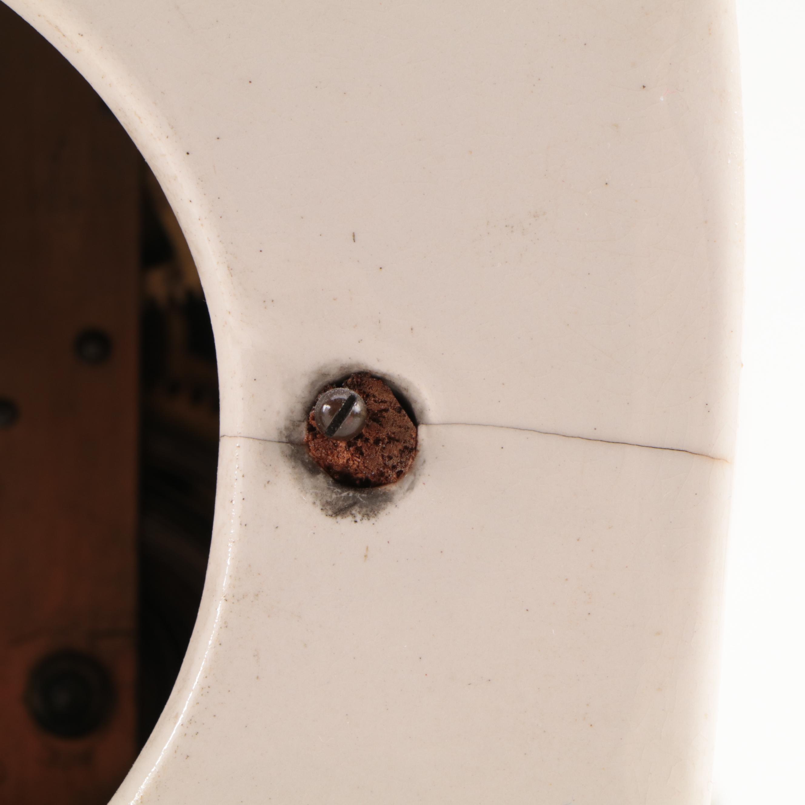 Ansonia Clock Co. "La Tour" Floral Royal Bonn Porcelain Case Mantle Clock, 1882