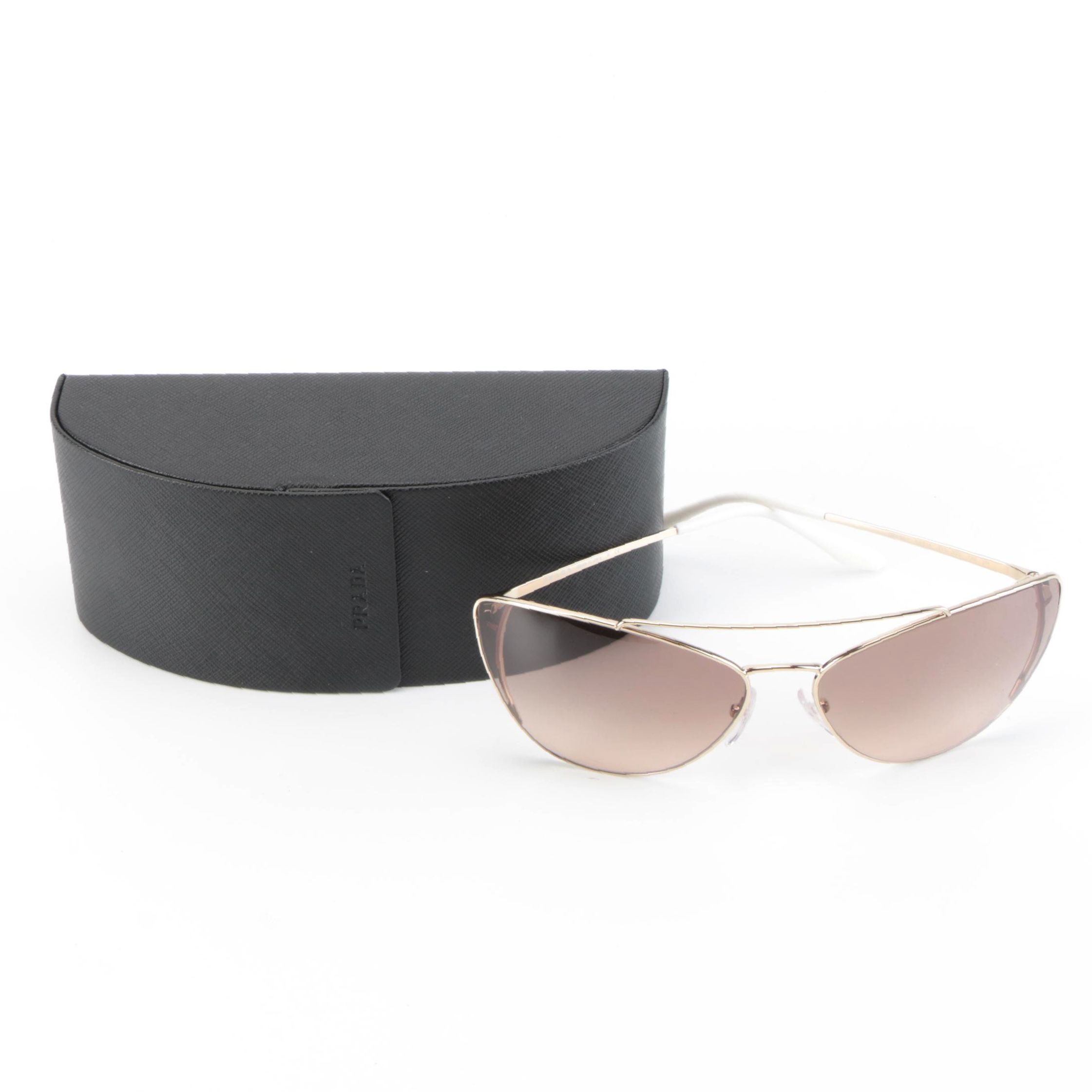 Prada SPR65V Modified Cat Eye Sunglasses with Case