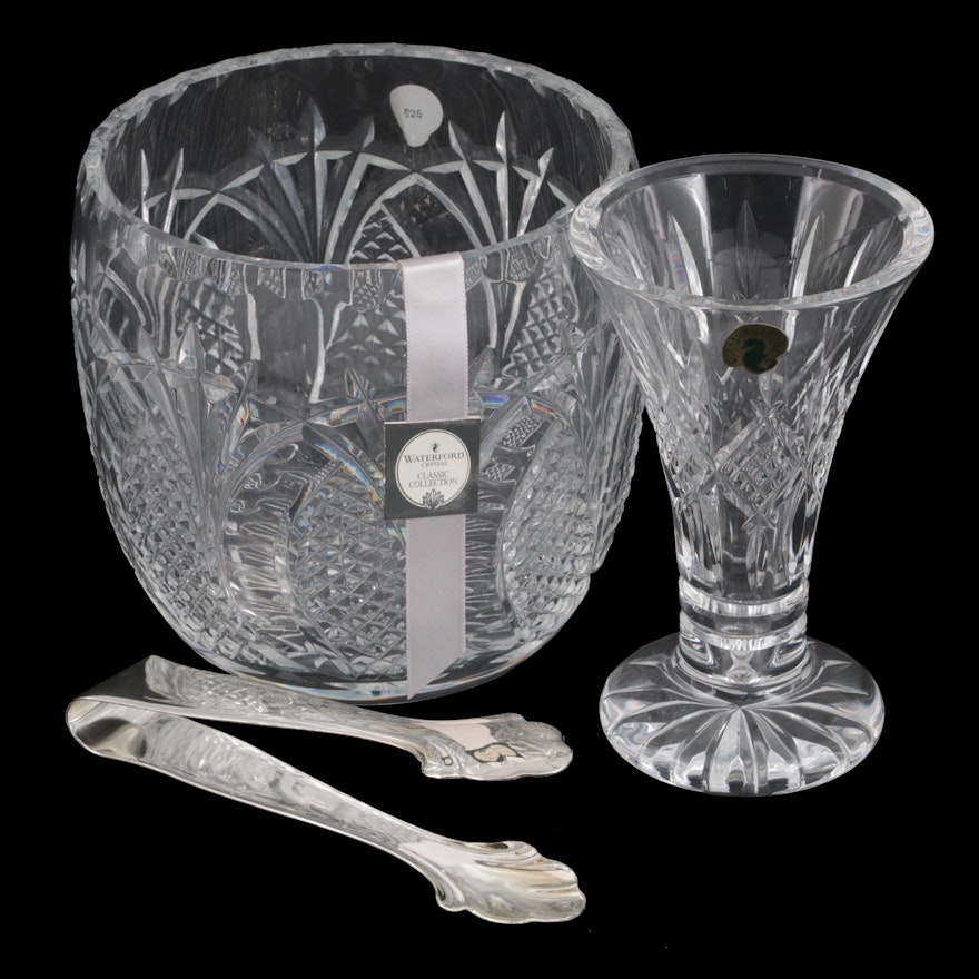 Waterford Crystal "Ardmore" Vase  and "Seahorse" Classic Collection Ice Bucket