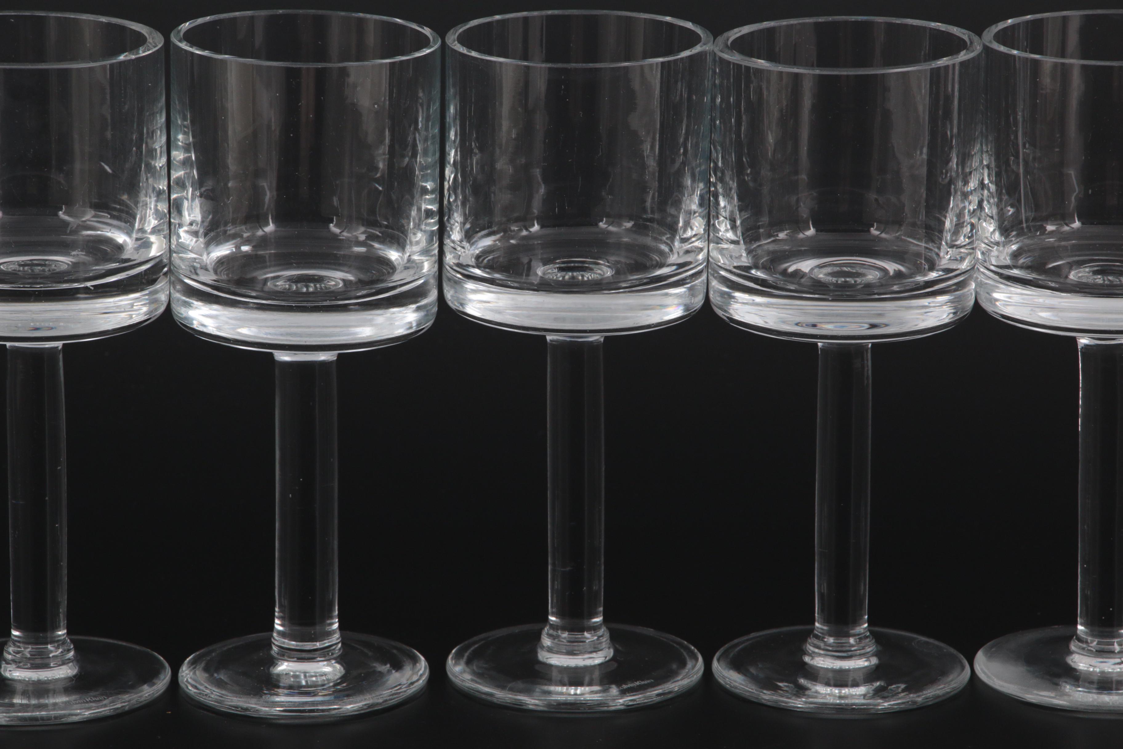 Calvin Klein "Bergen" Crystal Wine Glasses