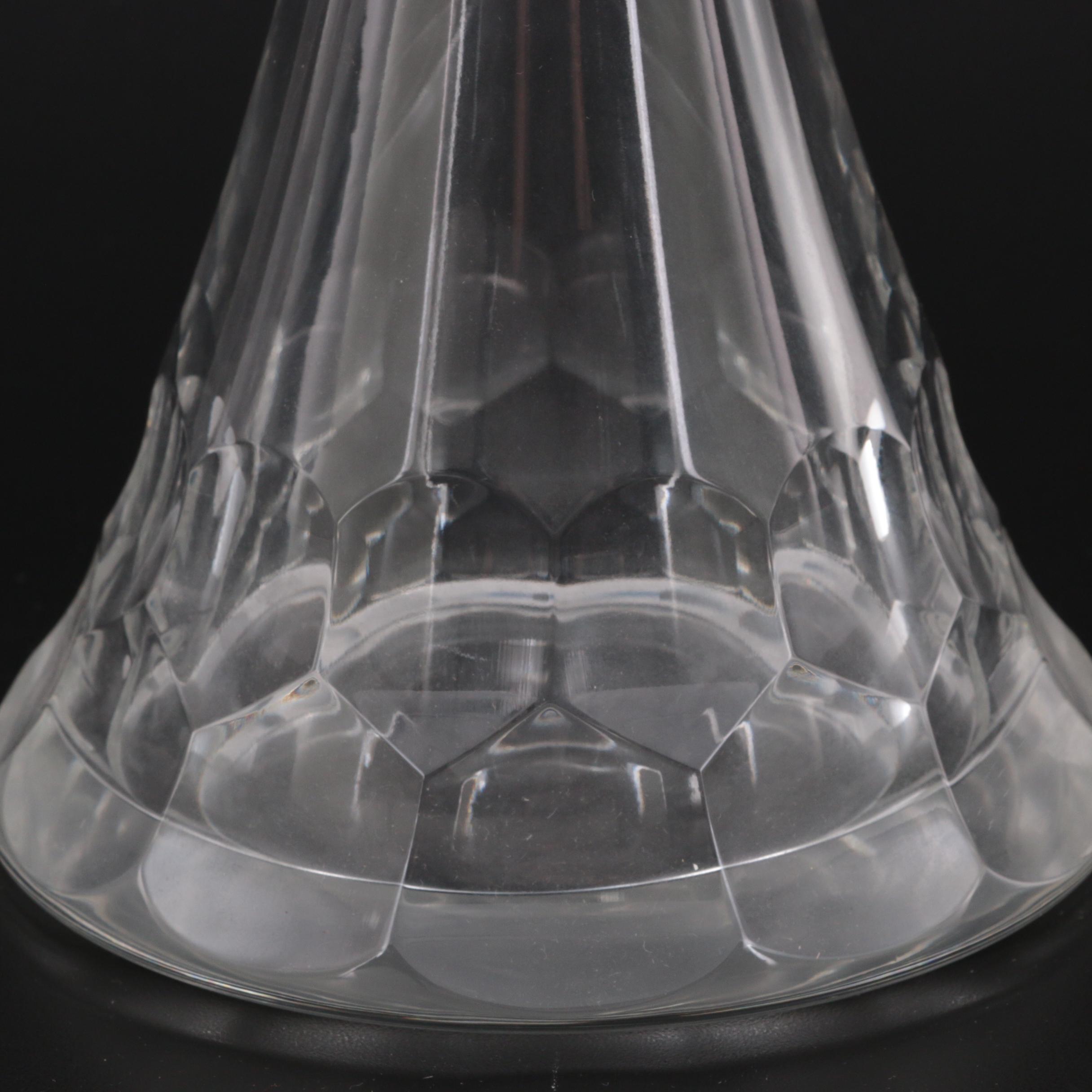Nachtmann Crystal Wine Decanter with Sterling Silver Neck, Late 20th Century