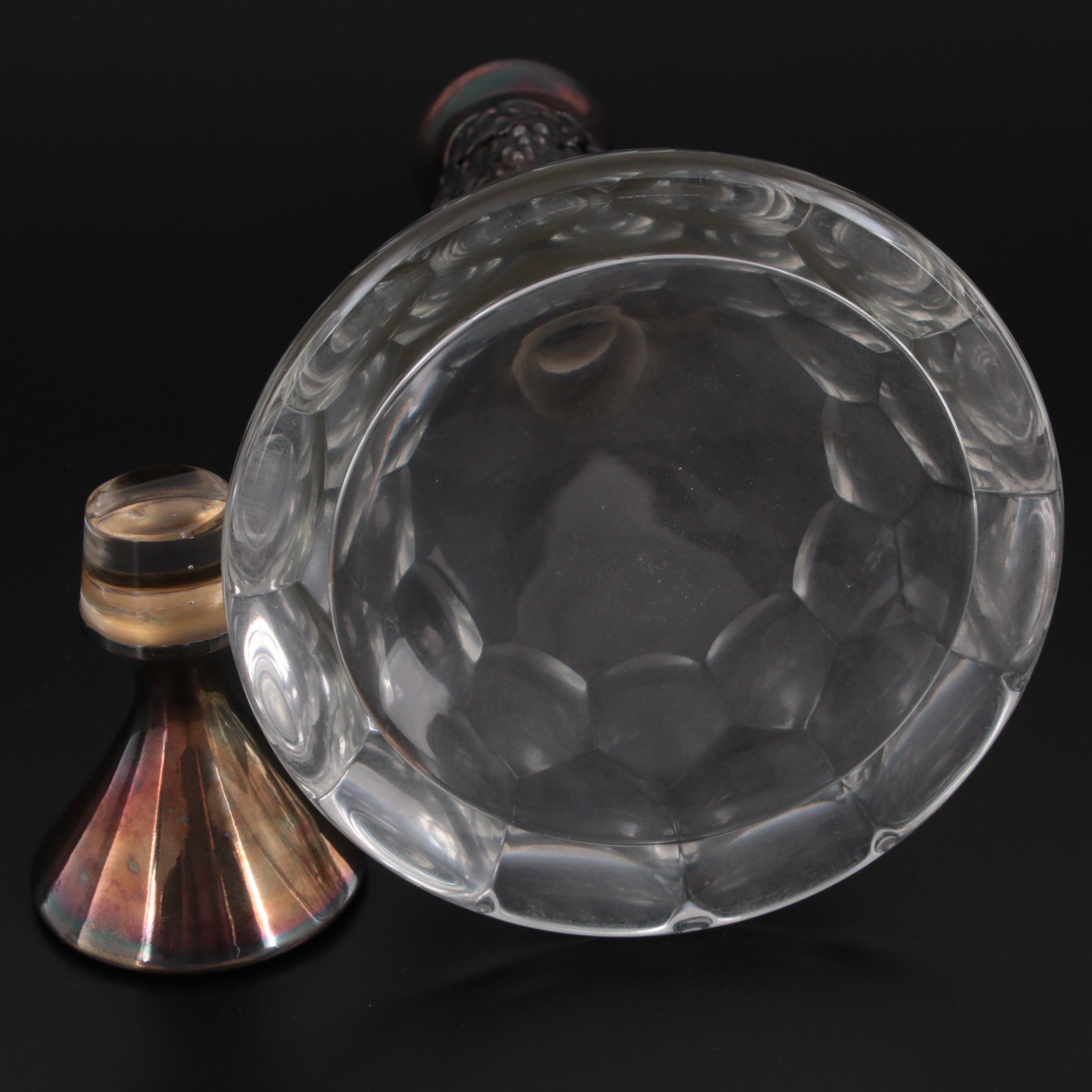 Nachtmann Crystal Wine Decanter with Sterling Silver Neck, Late 20th Century