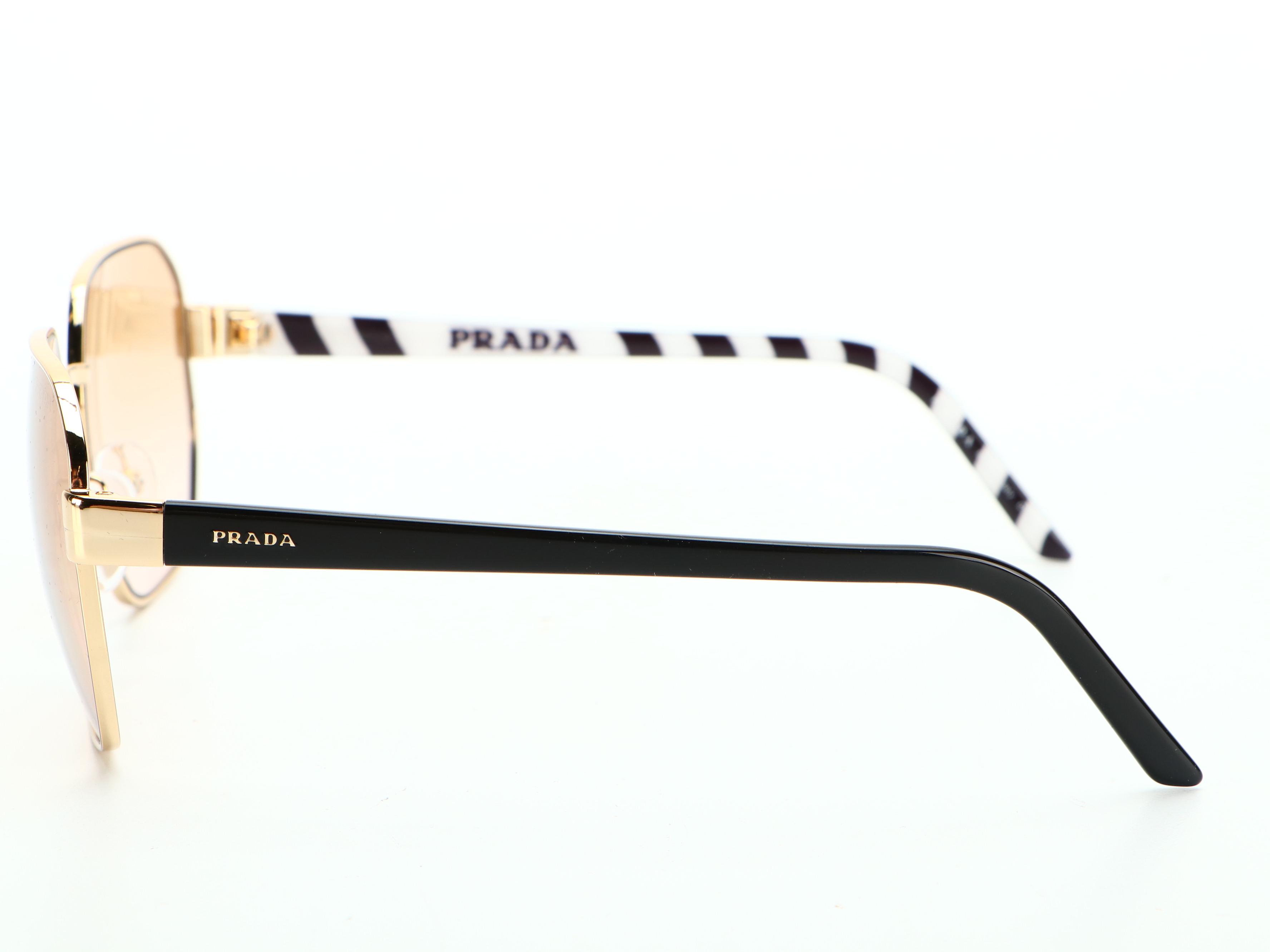 Prada SPR54X Geometric Sunglasses with Case and Box