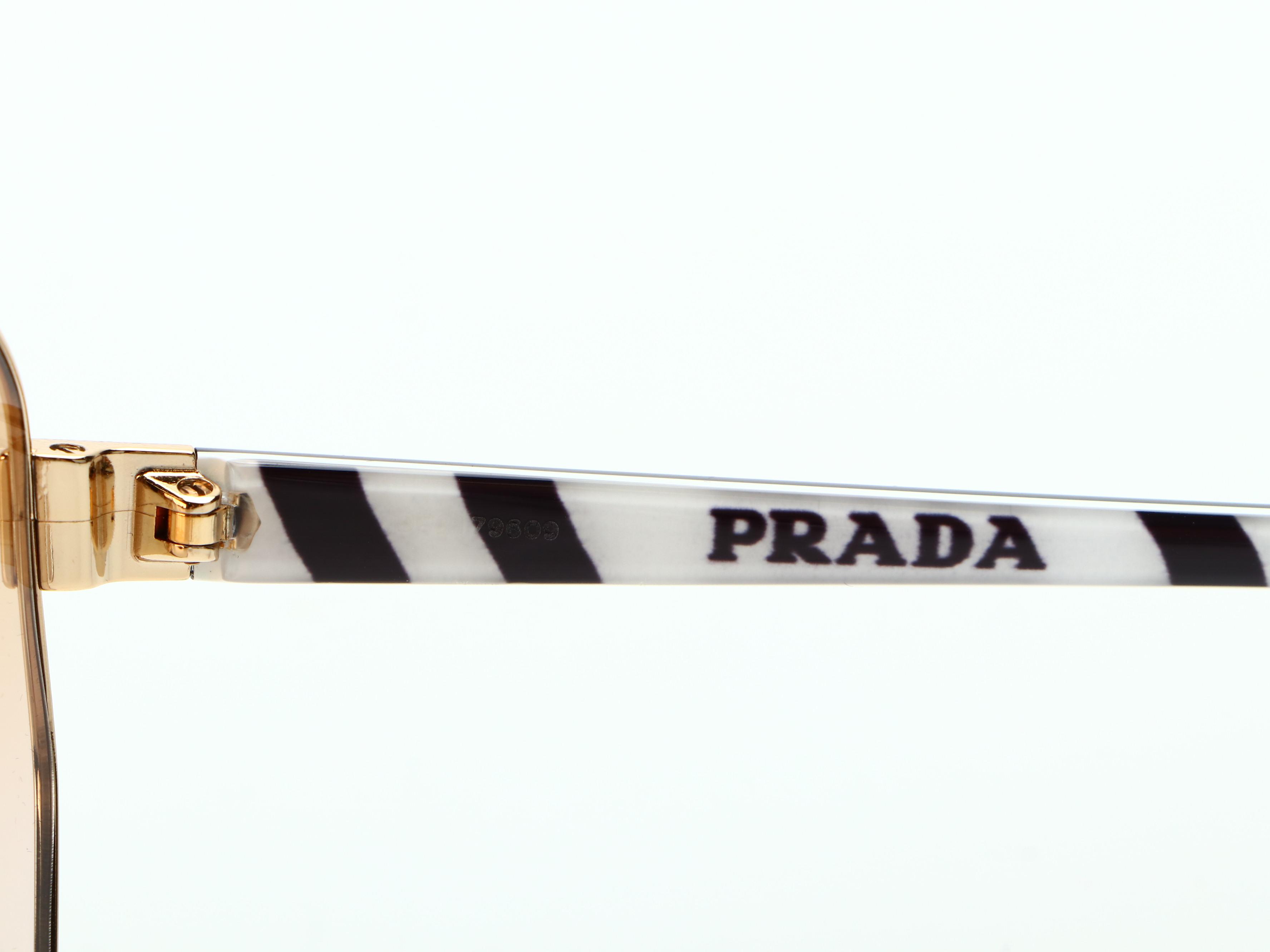 Prada SPR54X Geometric Sunglasses with Case and Box