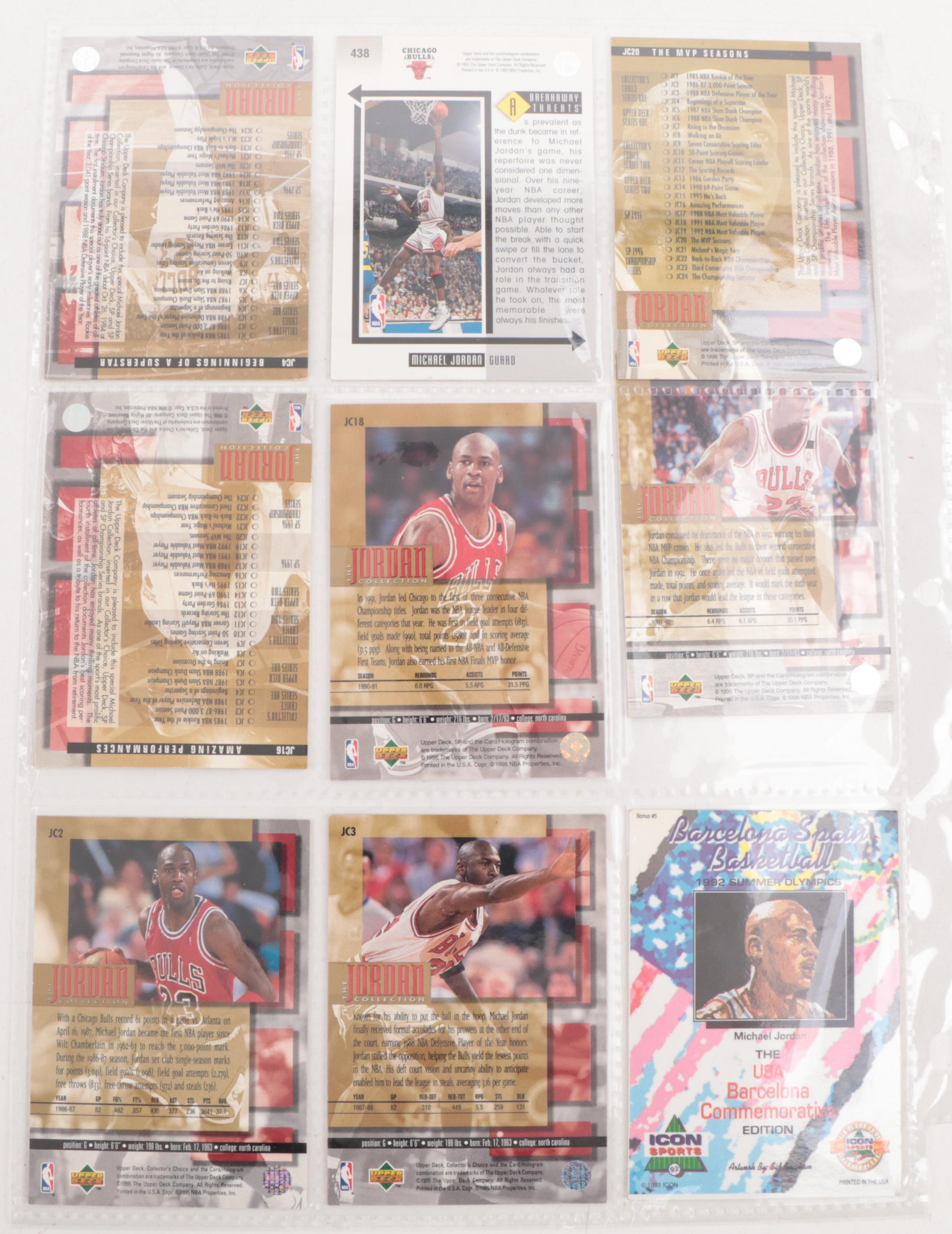 1960s–2000s Basketball Cards Featuring Michael Jordan and LeBron James