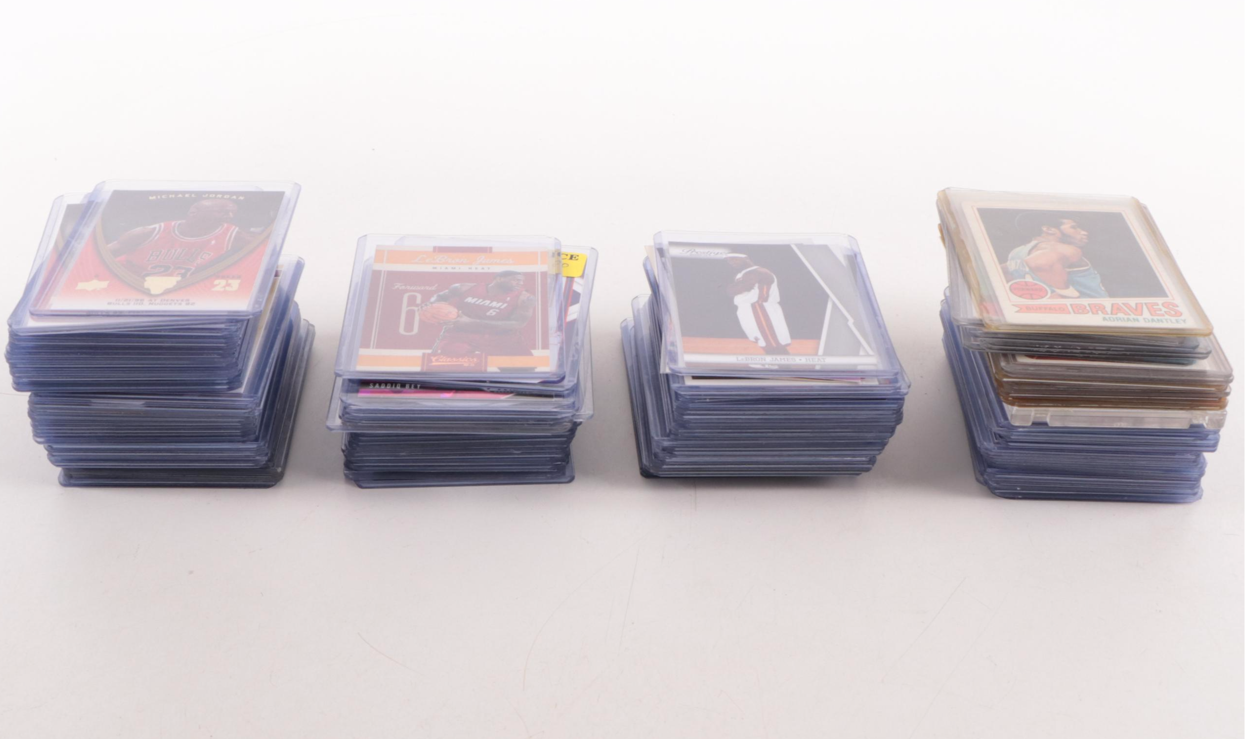 1960s–2000s Basketball Cards Featuring Michael Jordan and LeBron James