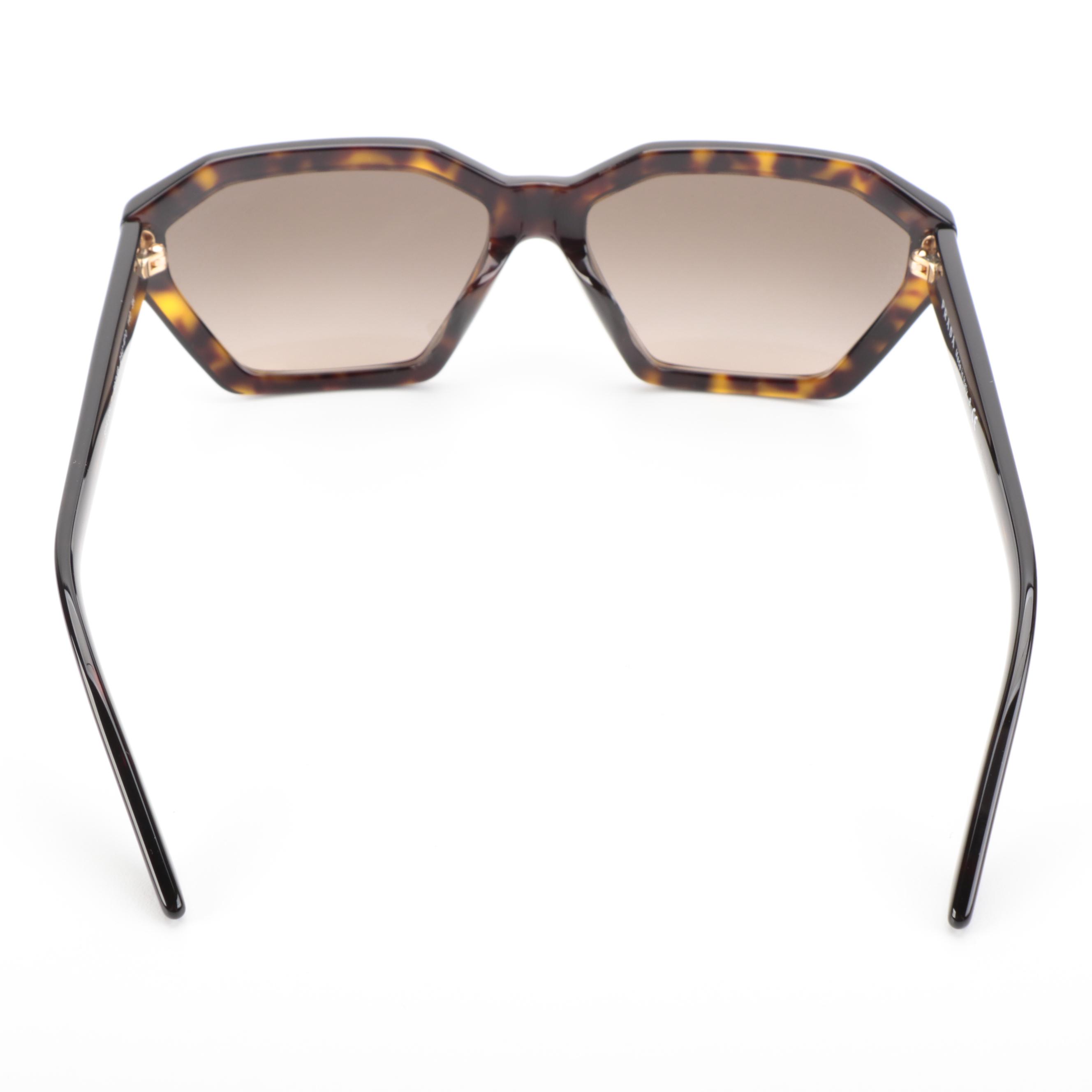 Prada SPR03V-F Disguise Havana Sunglasses with Case and Box