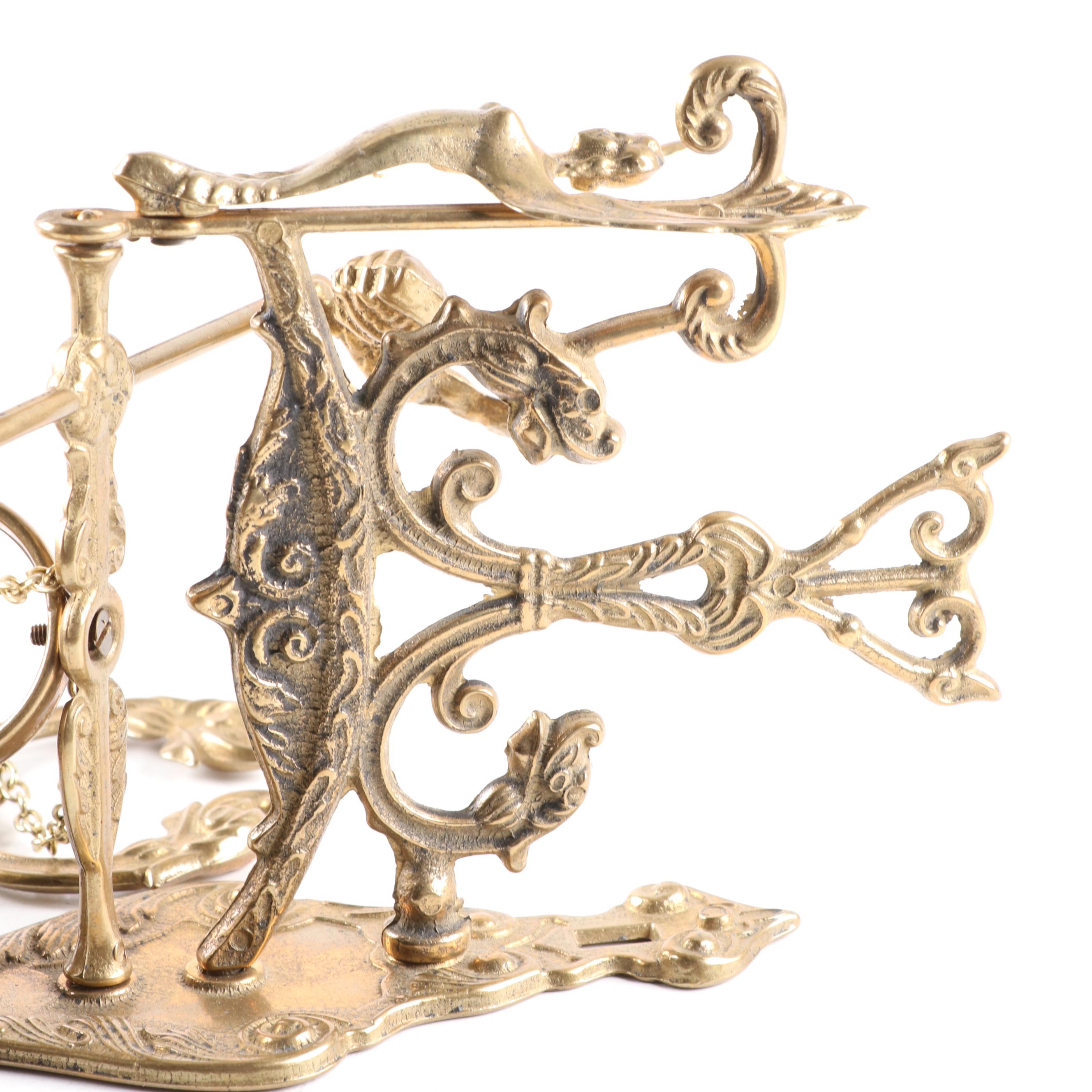 Gothic Style Brass "Qui Me Tangit, Vocem Meam Audit" Monastery Bell