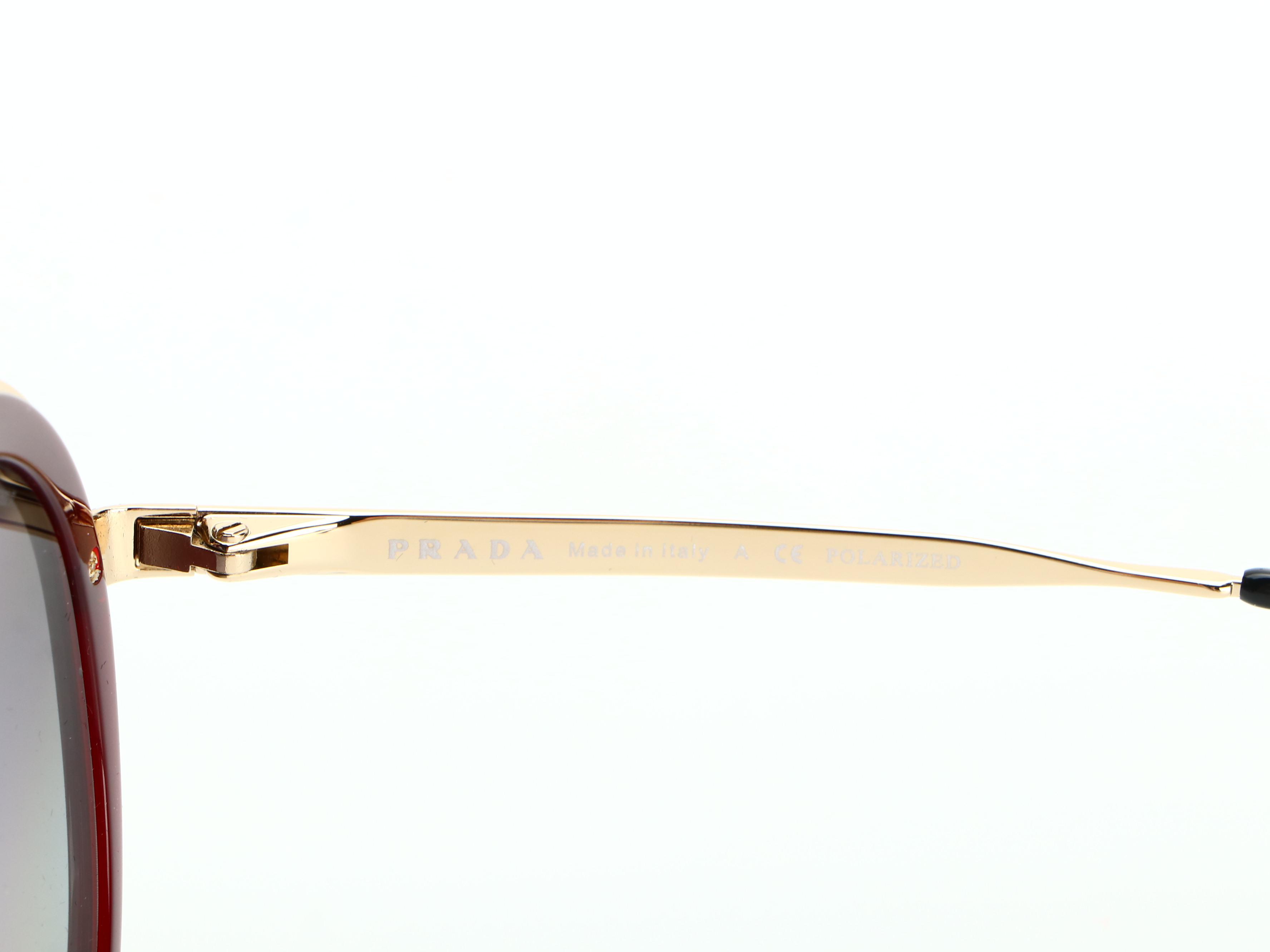 Prada SPR50T Polarized Round Sunglasses with Case and Box