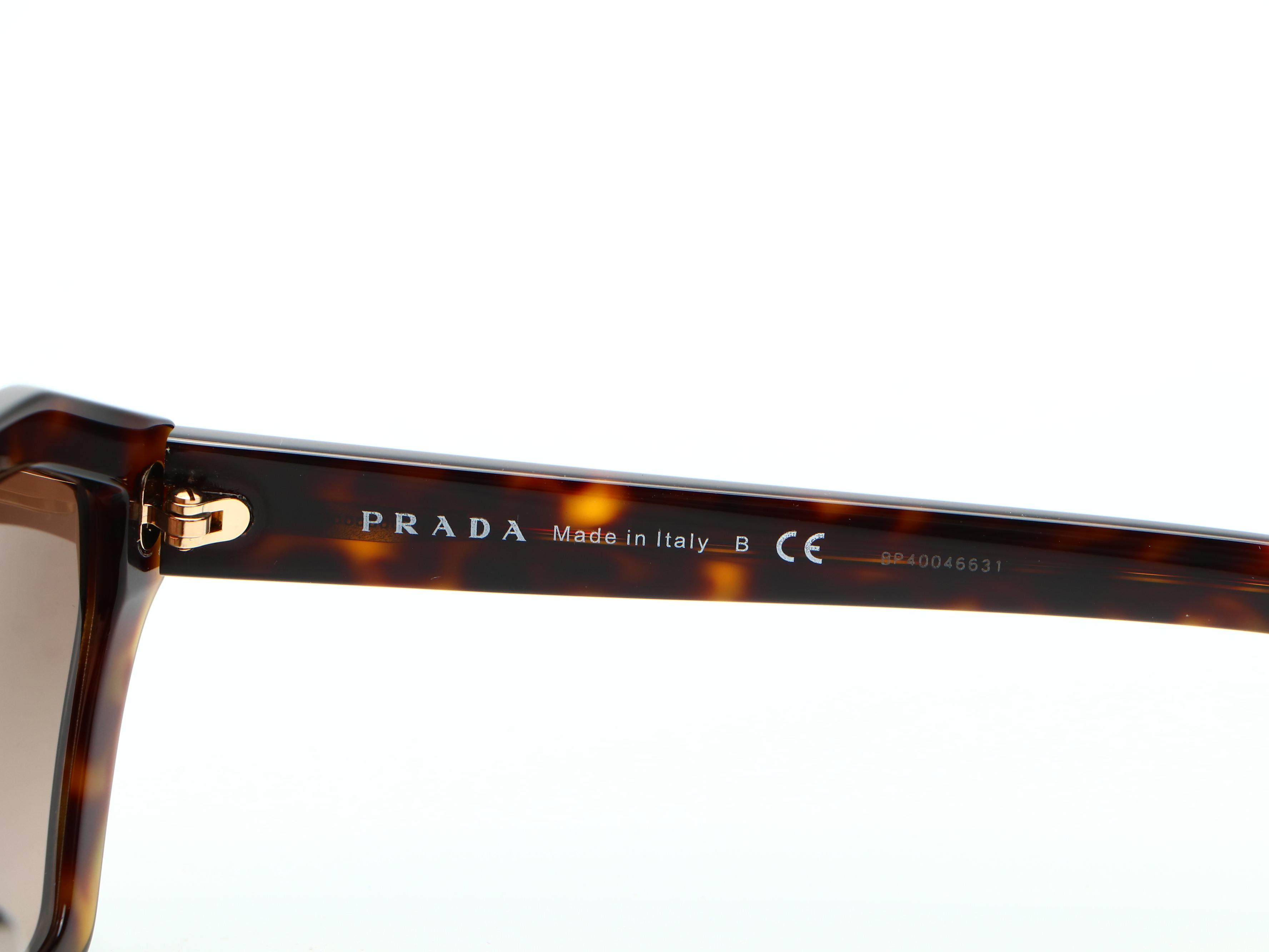 Prada SPR03V-F Disguise Havana Sunglasses with Case and Box