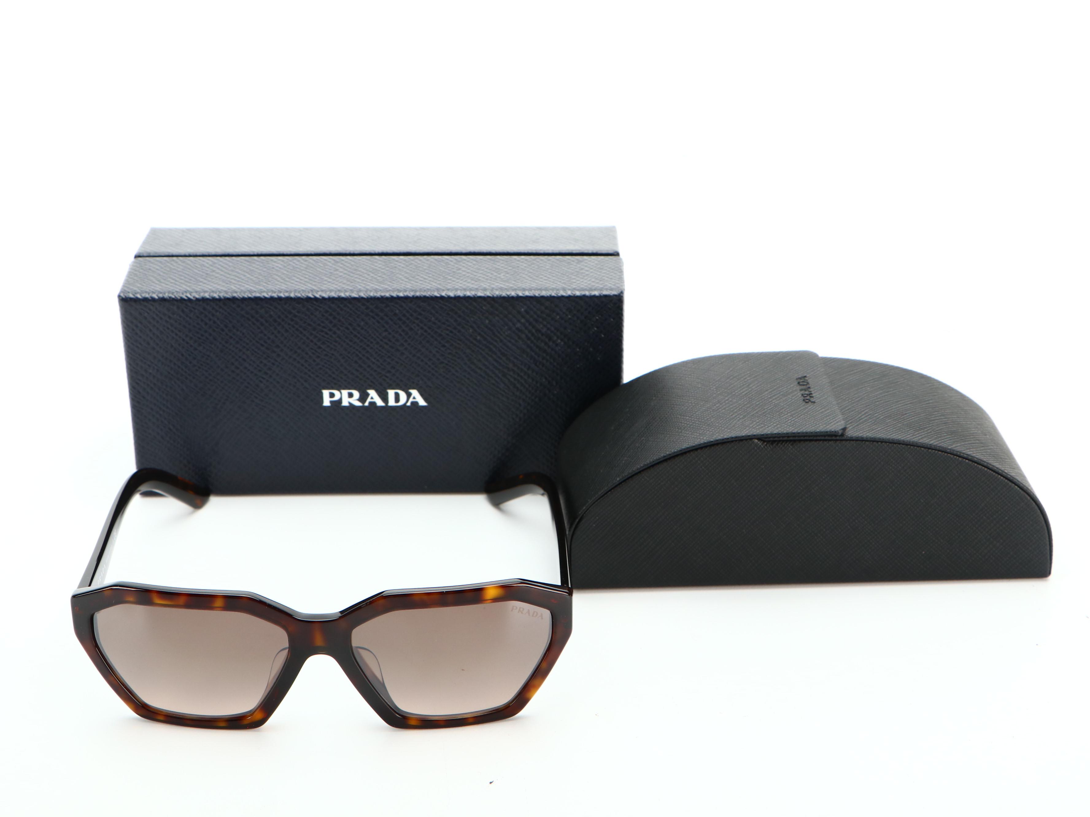 Prada SPR03V-F Disguise Havana Sunglasses with Case and Box