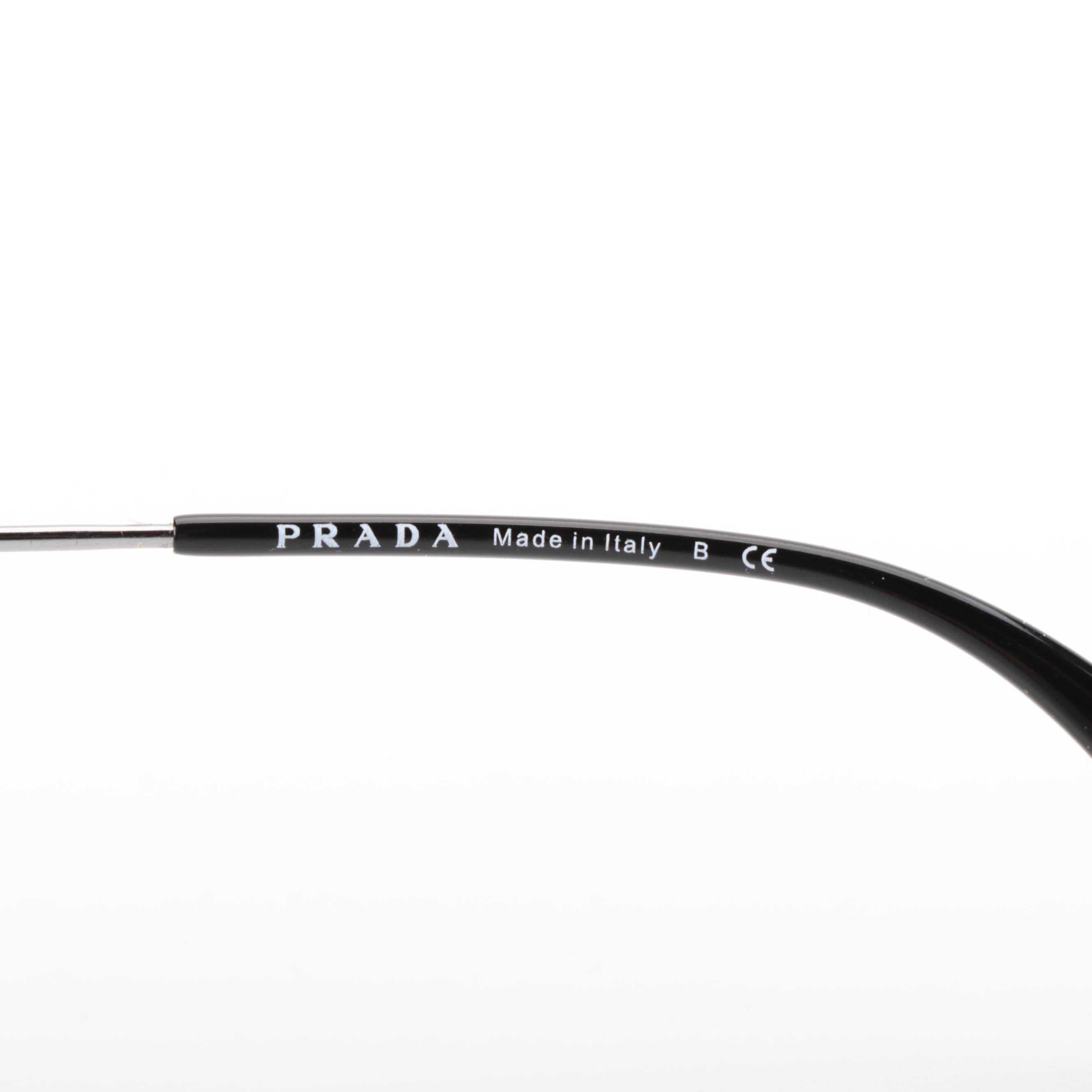 Prada SPR06V Square Avio Sunglasses with Case and Box