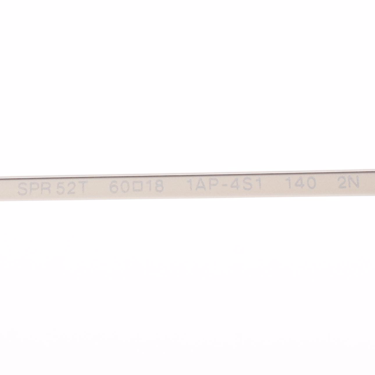 Prada SPR 52T Square Aviator Sunglasses in Matte Silver Tone with Case and Box