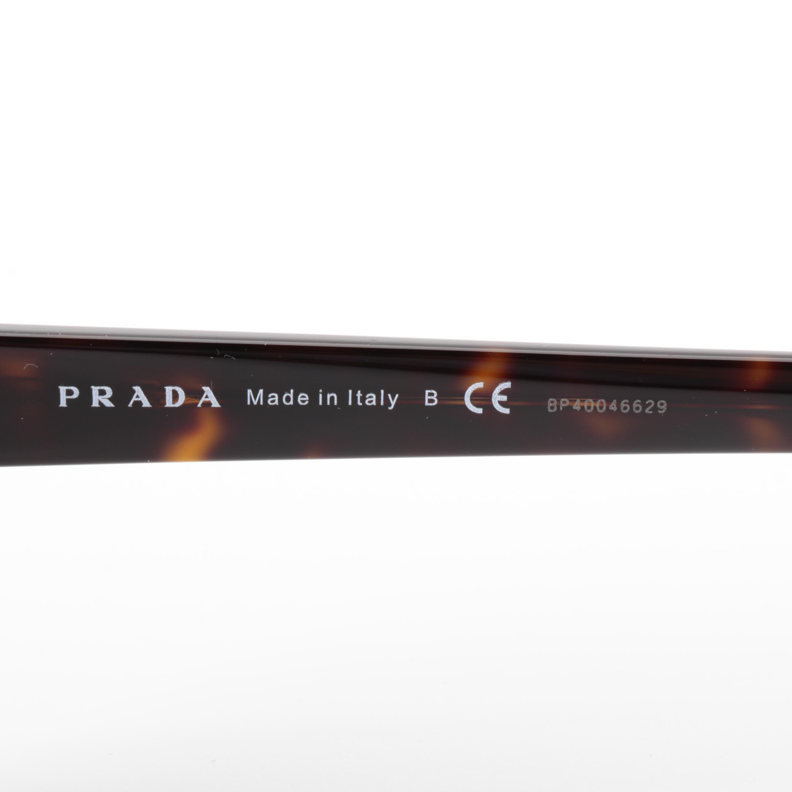 Prada SPR 03V Dark Havana Disguise Sunglasses with Case and Box