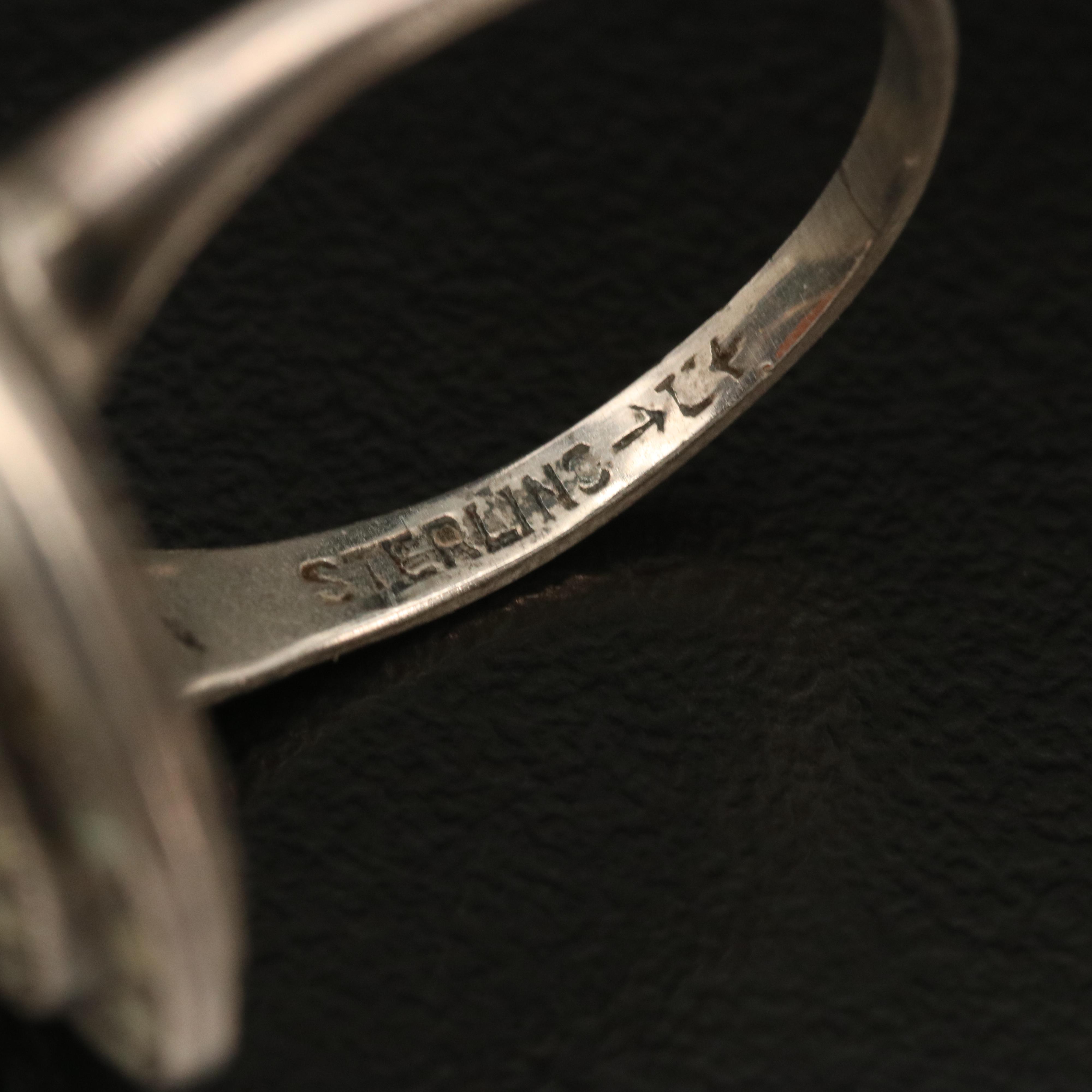 Vintage Sterling Marcasite Halo Rings with Chalcedony and Shell Cameo