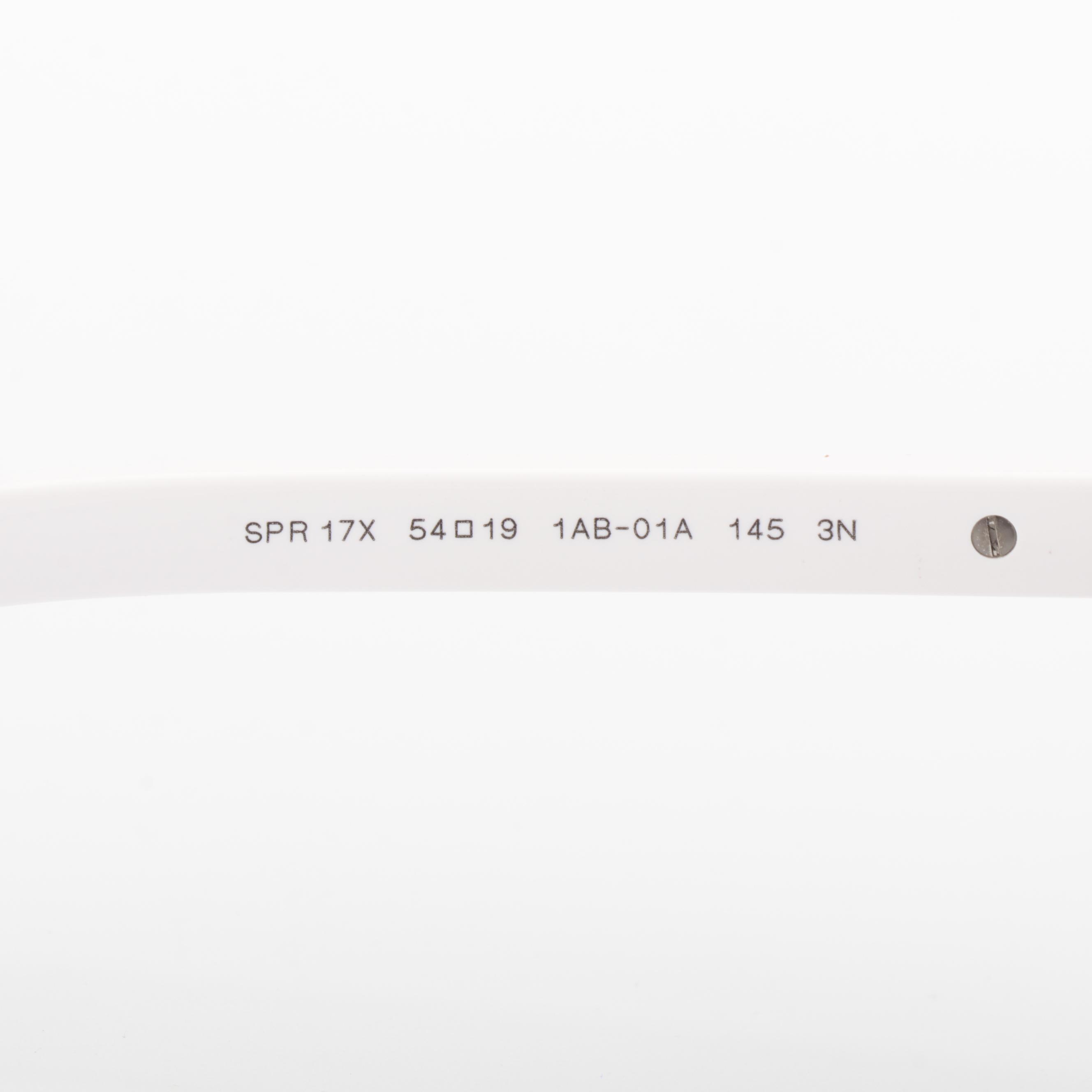 Prada SPR 17X Horn-Rimmed Sunglasses in Black and White with Case and Box