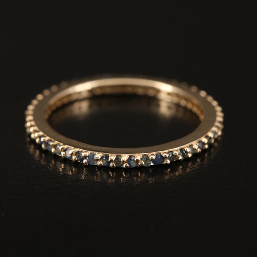 14K Sapphire Eternity Band