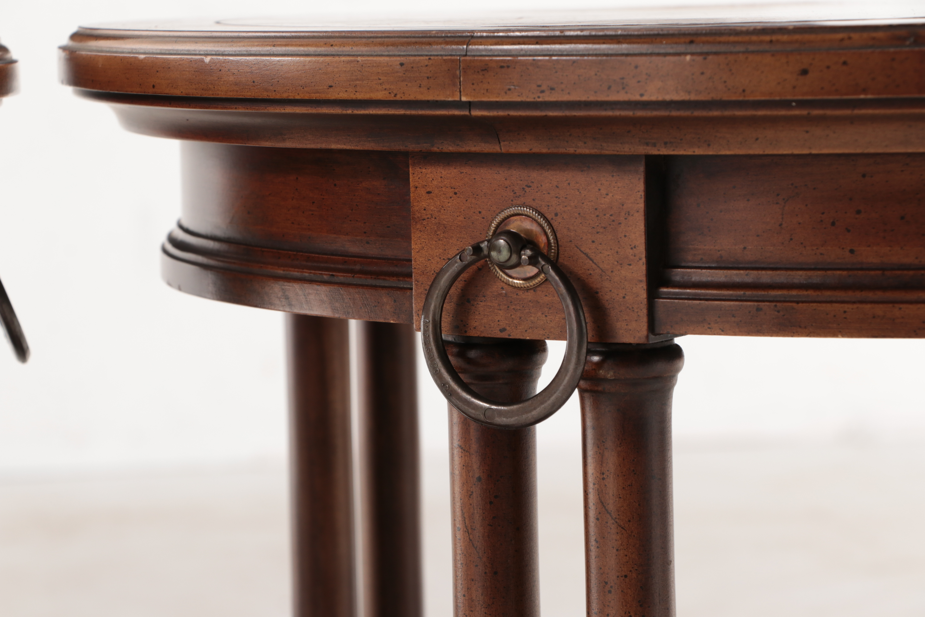 Pair of Brandt Regency Style Cherrywood Side Tables, Mid to Late 20th Century
