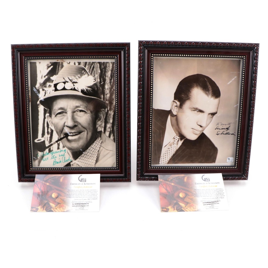 Ed Sullivan and Bing Crosby Signed Celebrity Photo Prints, COAs