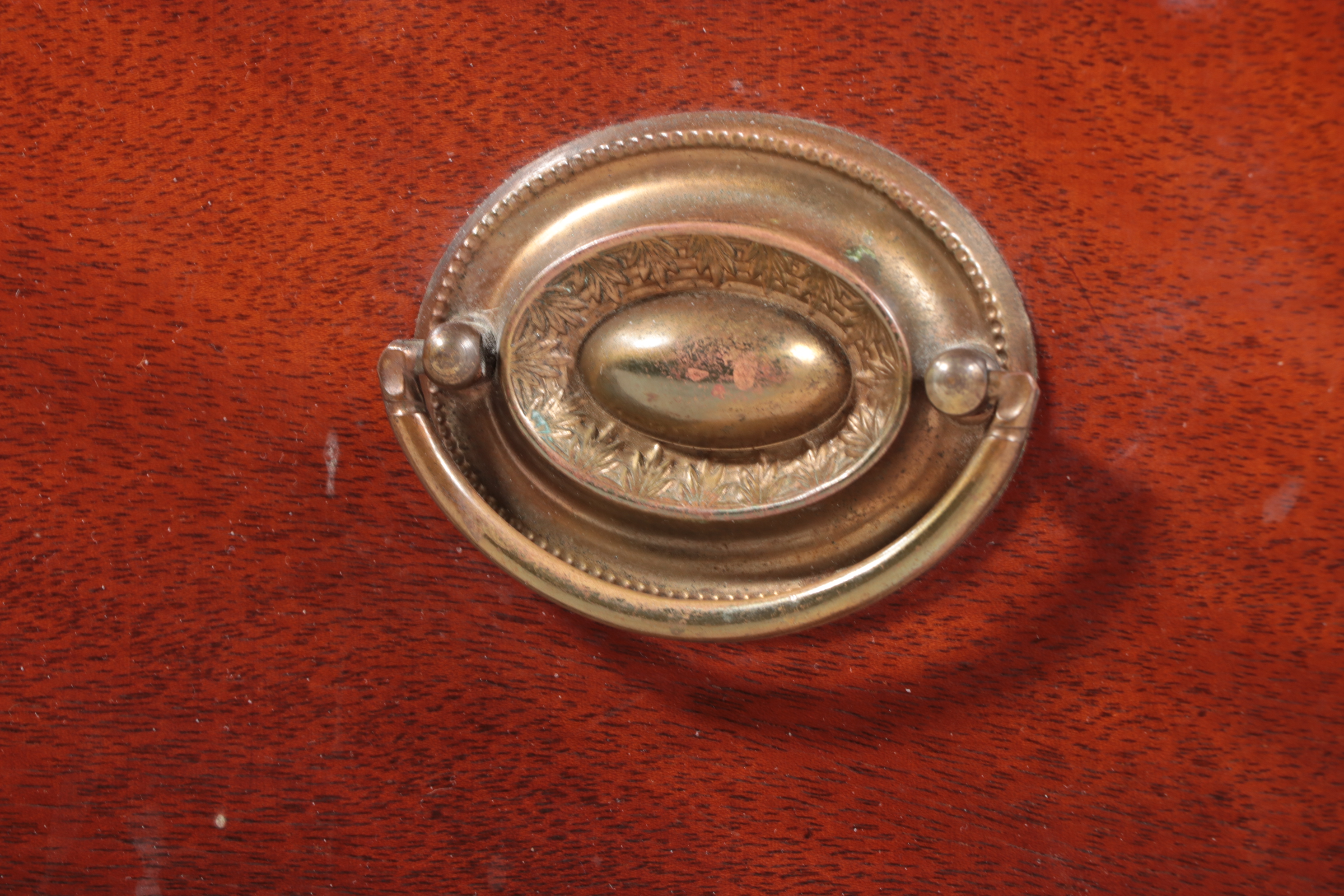 Drexel "Travis Court" Federal Style Mahogany Eight-Drawer Serpentine Dresser