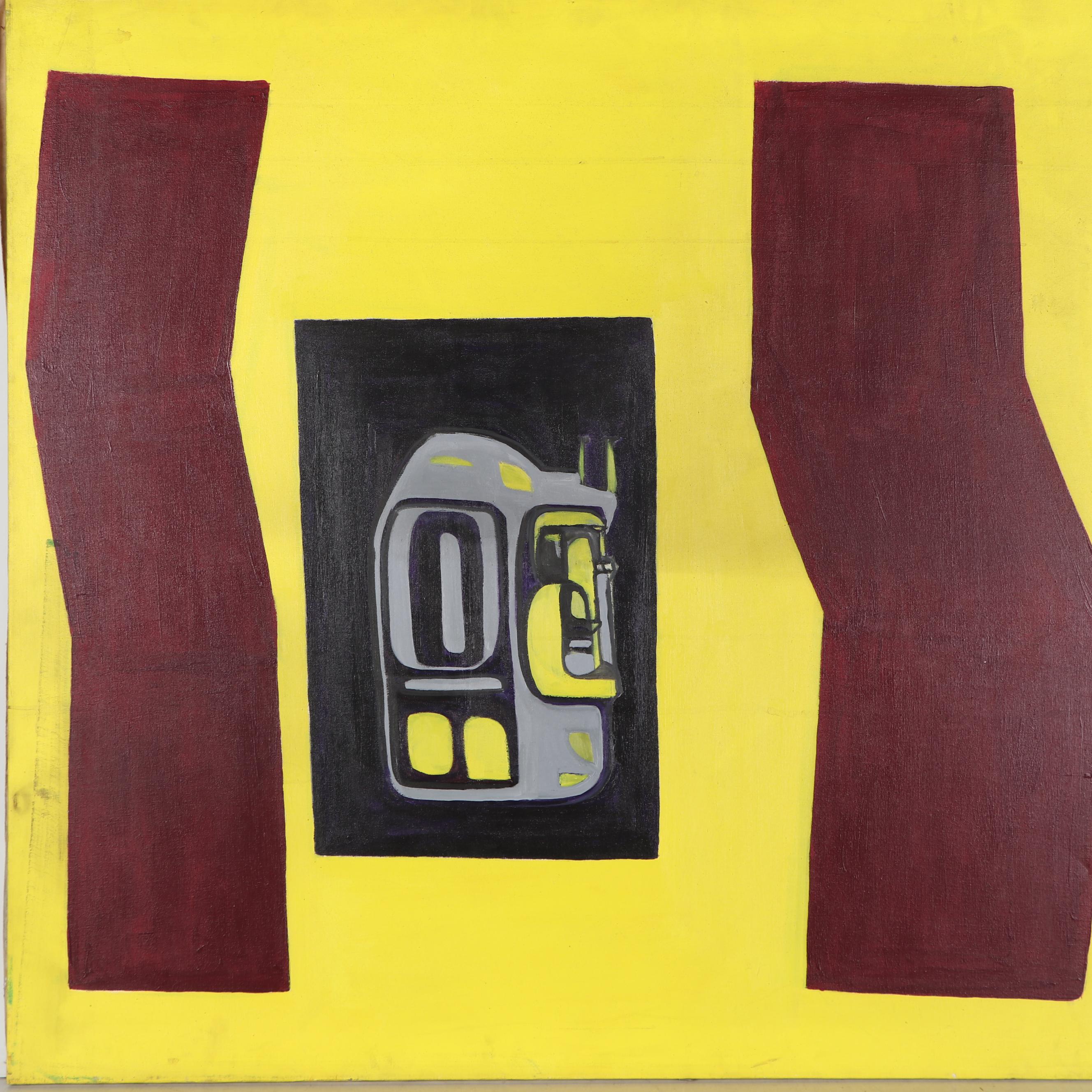 Bernice Fisher Stacy Large-Scale Abstract Oil Painting, Late 20th Century