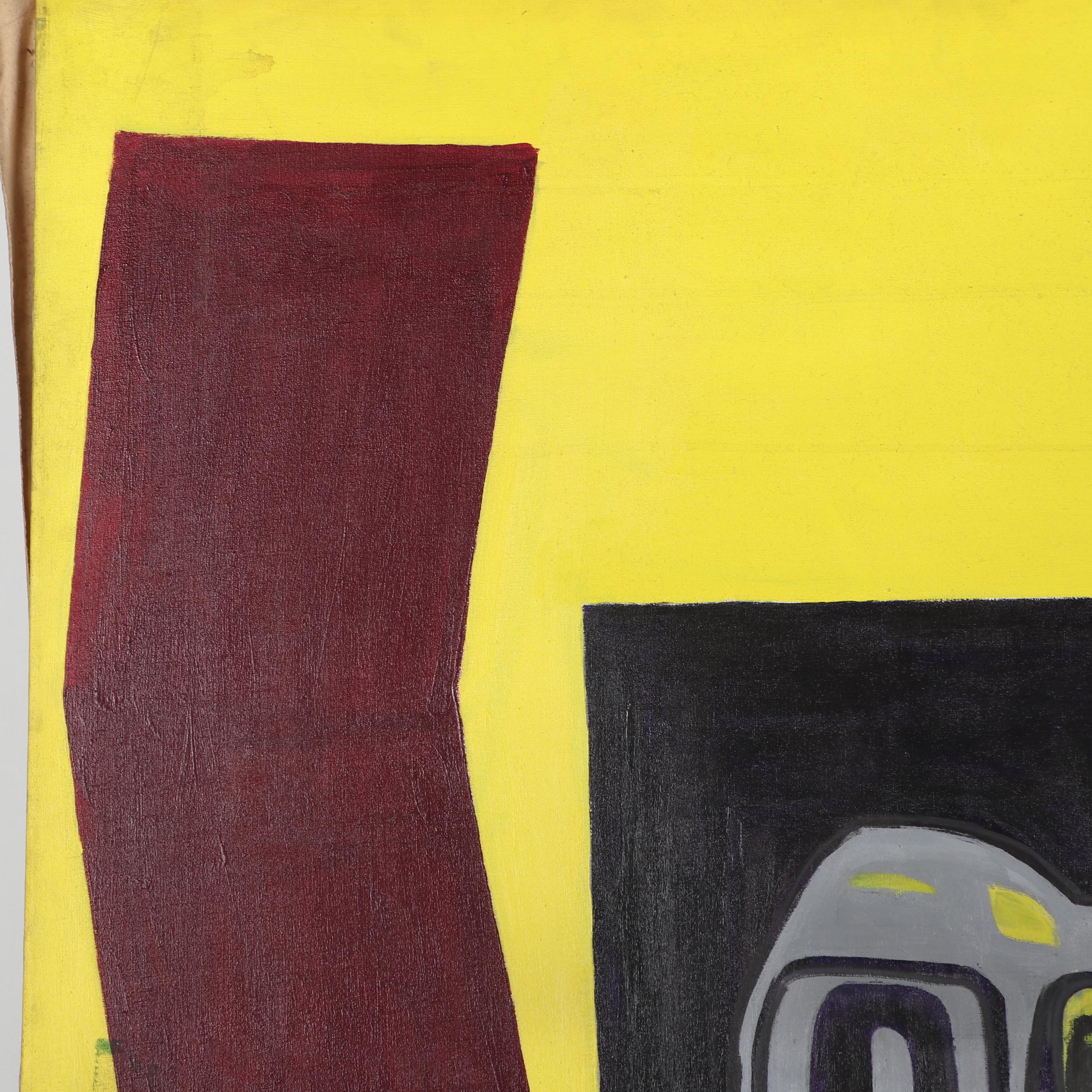 Bernice Fisher Stacy Large-Scale Abstract Oil Painting, Late 20th Century