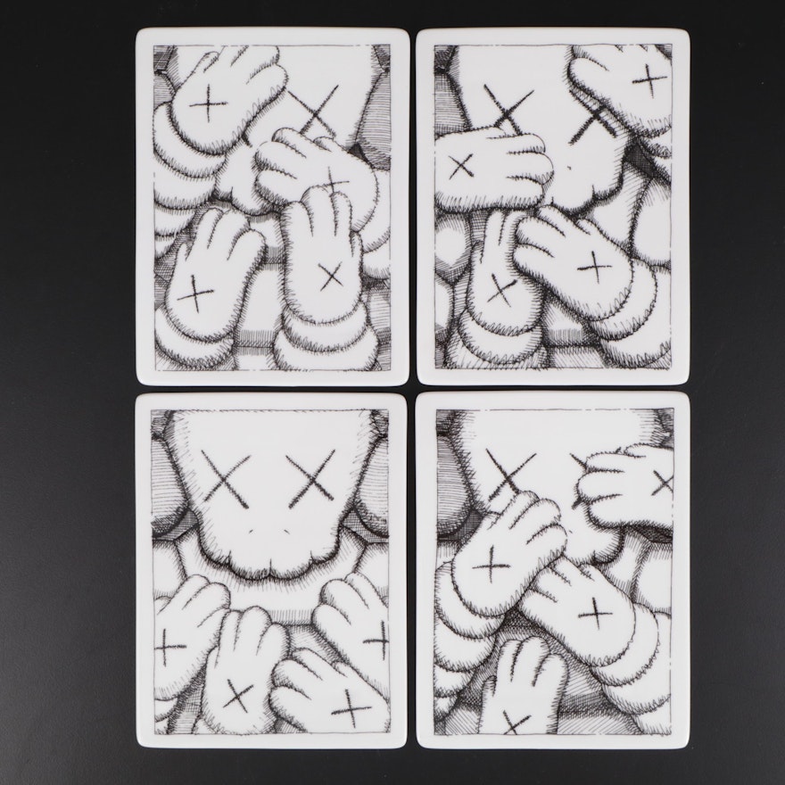 Brooklyn Museum Ceramic Plates After Kaws "What Party: Urge," 2021