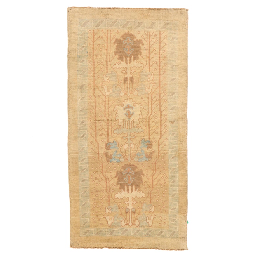 3'8 x 6'5 Hand-Knotted Turkish Donegal Area Rug