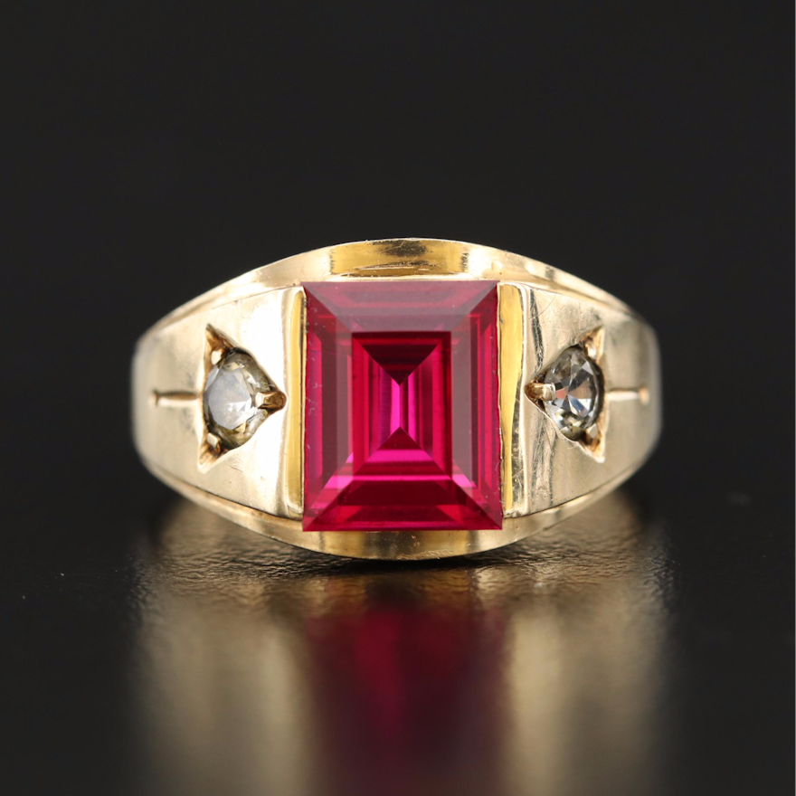 10K Ruby and Topaz Ring