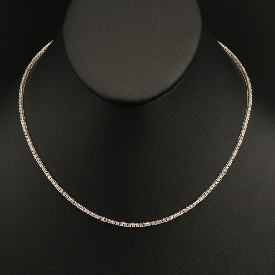 18K 3.51 CTW Diamond Line Necklace