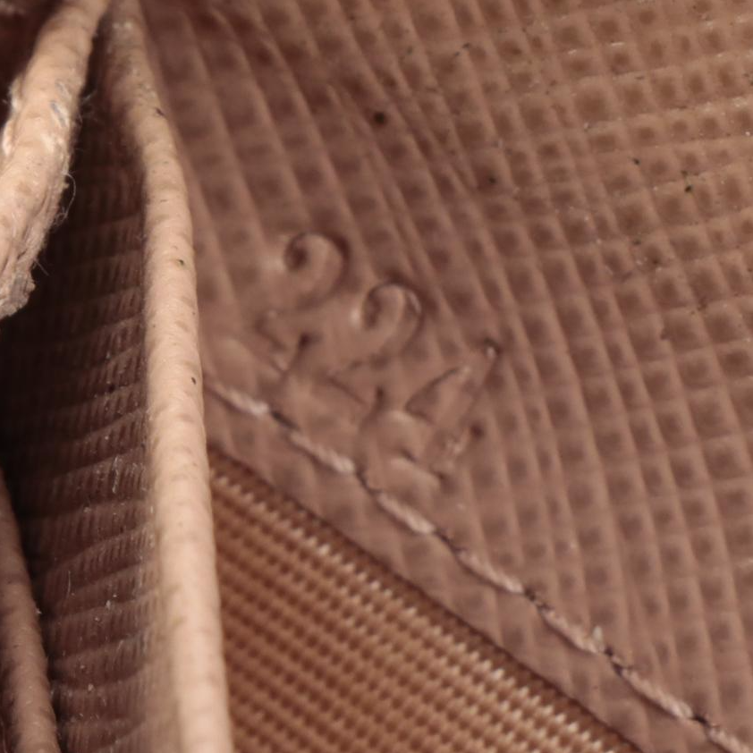 Prada Zip-Around Wallet in Beige Saffiano Leather