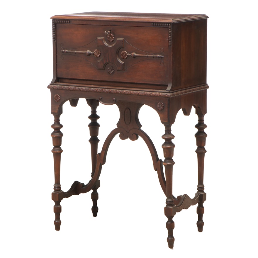 Jacobean-Revival Walnut Desk, Circa 1920s