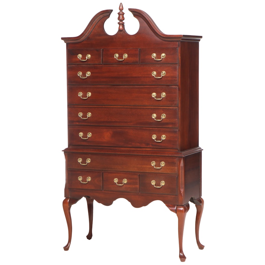 Queen Anne Style Highboy Chest, Late 20th Century
