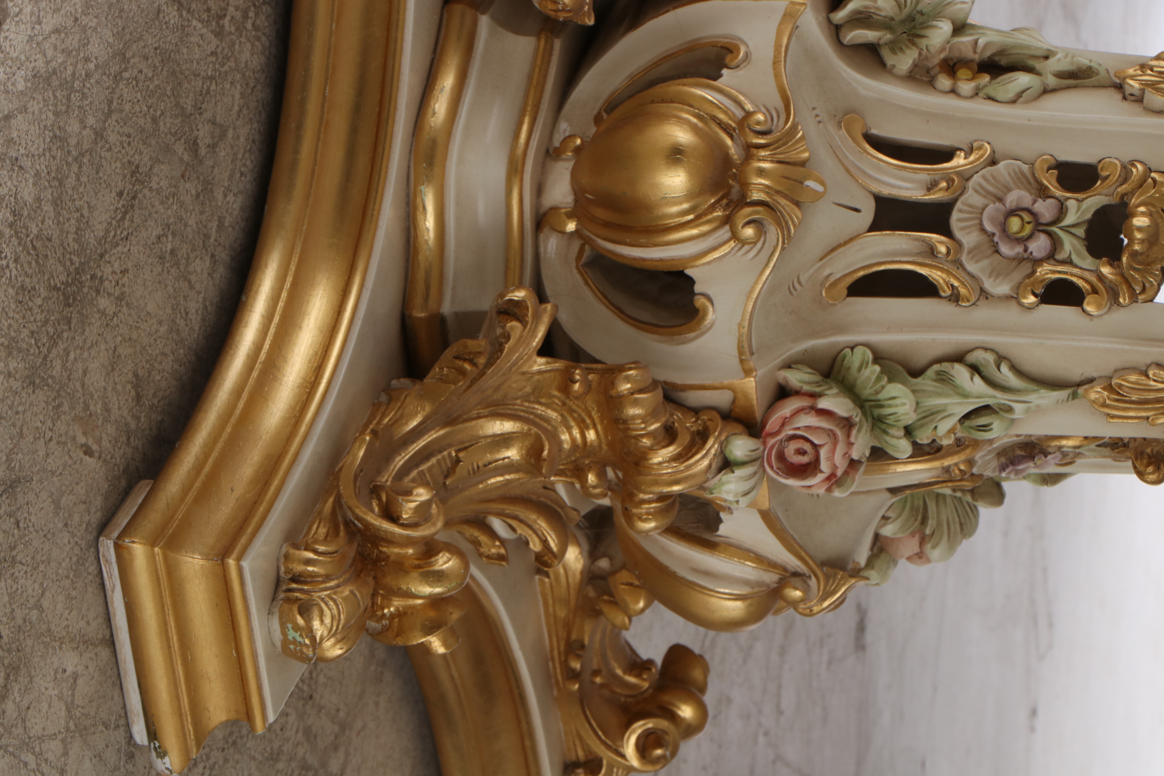 Meroni Francesco e Figli Rococo Style Paint-Decorated Nine-Piece Dining Set