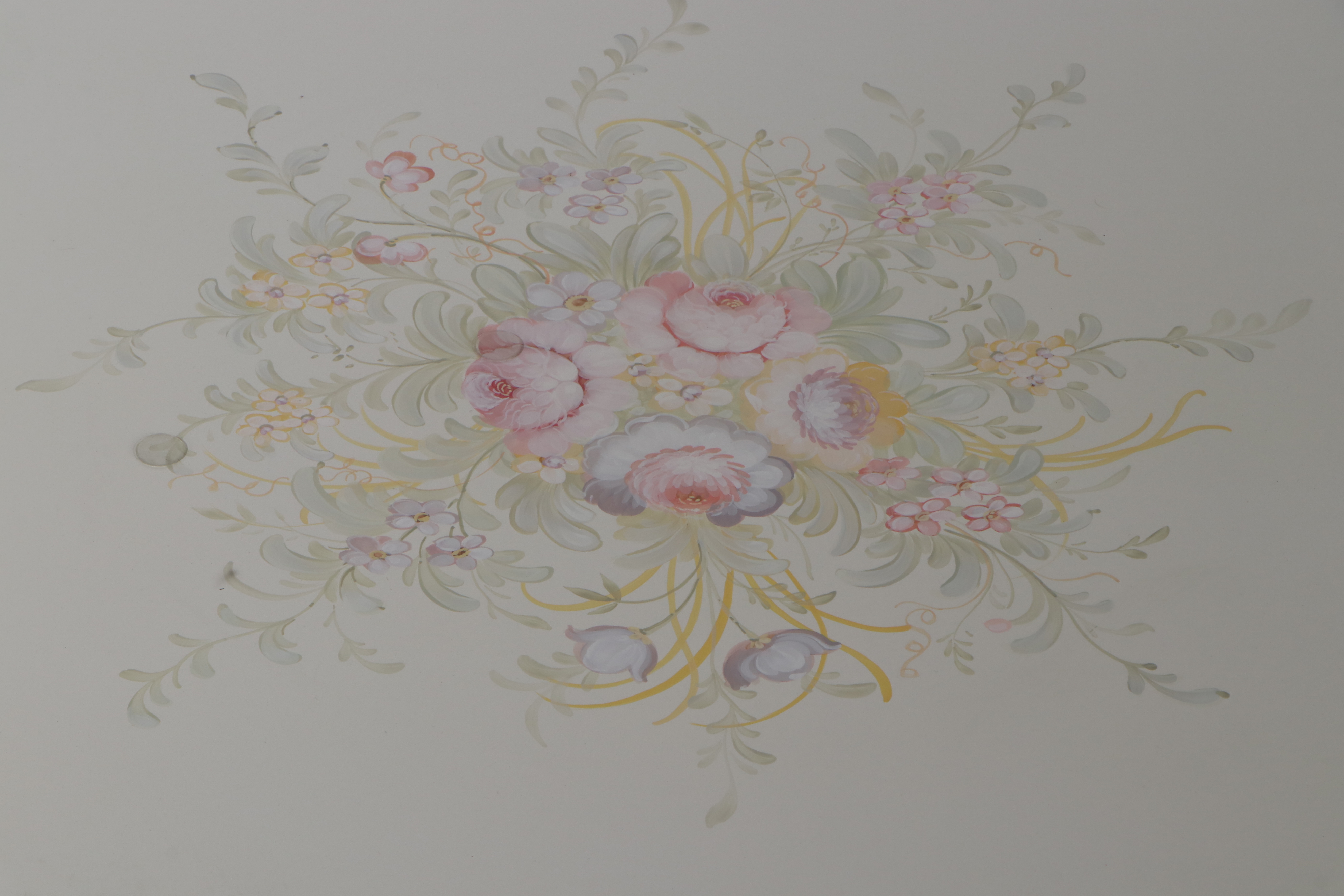 Meroni Francesco e Figli Rococo Style Paint-Decorated Nine-Piece Dining Set