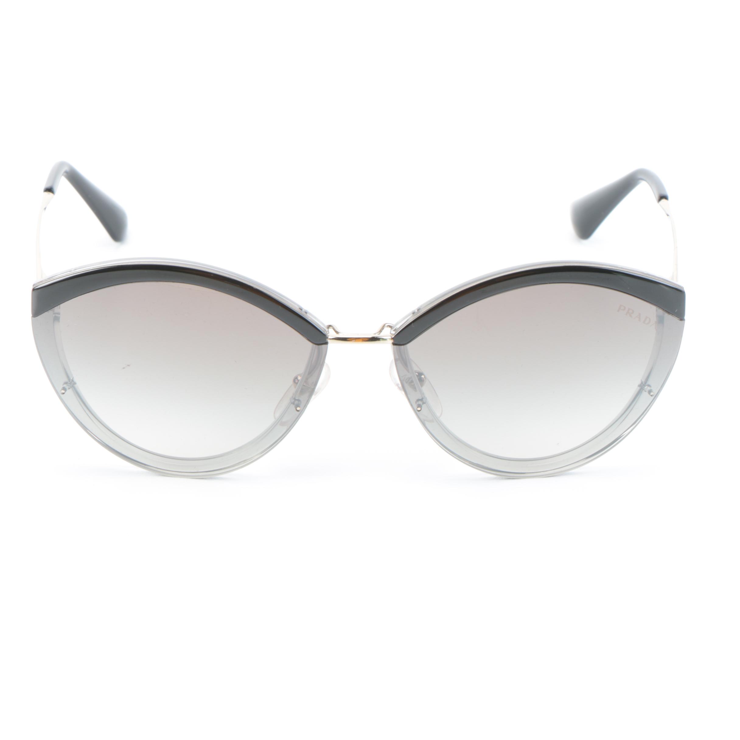 Prada SPR07U Modified Cat Eye Sunglasses with Case