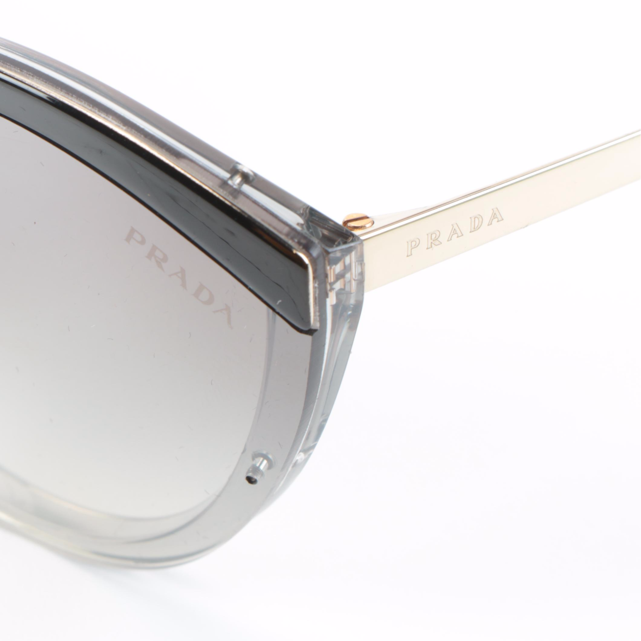 Prada SPR07U Modified Cat Eye Sunglasses with Case
