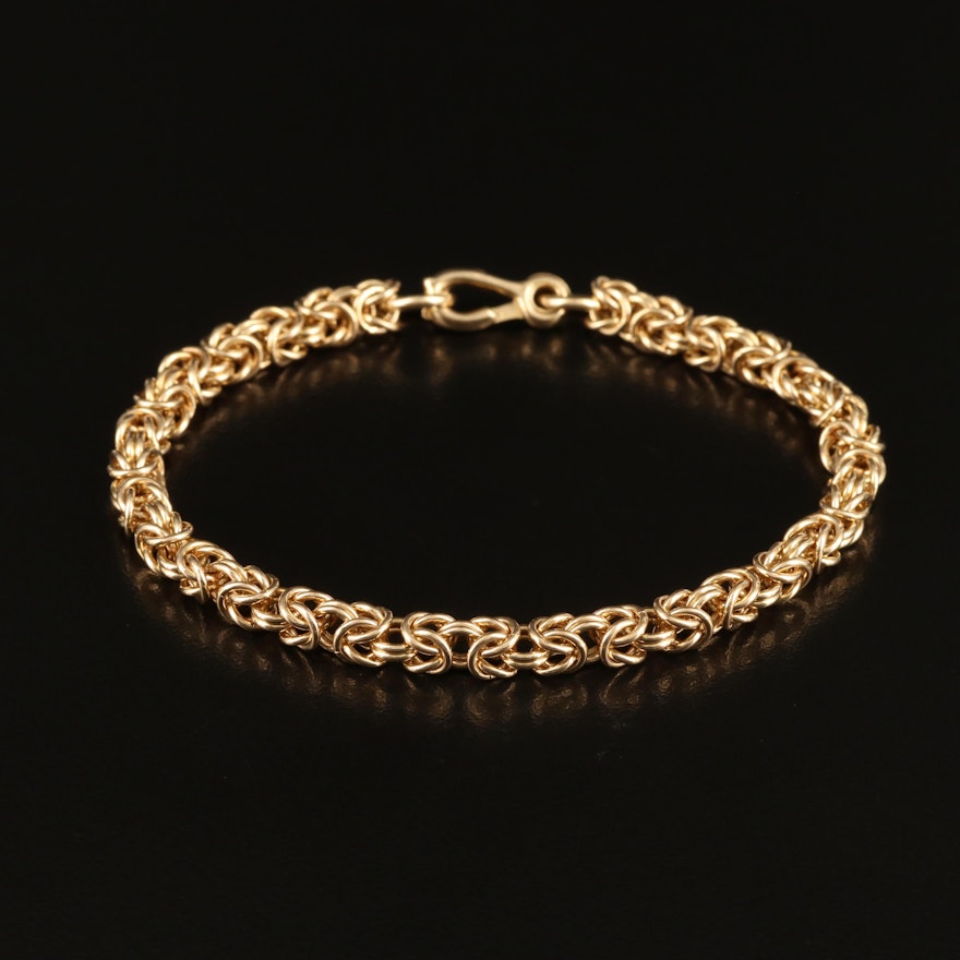 14K Byzantine Chain Bracelet with Extra Links