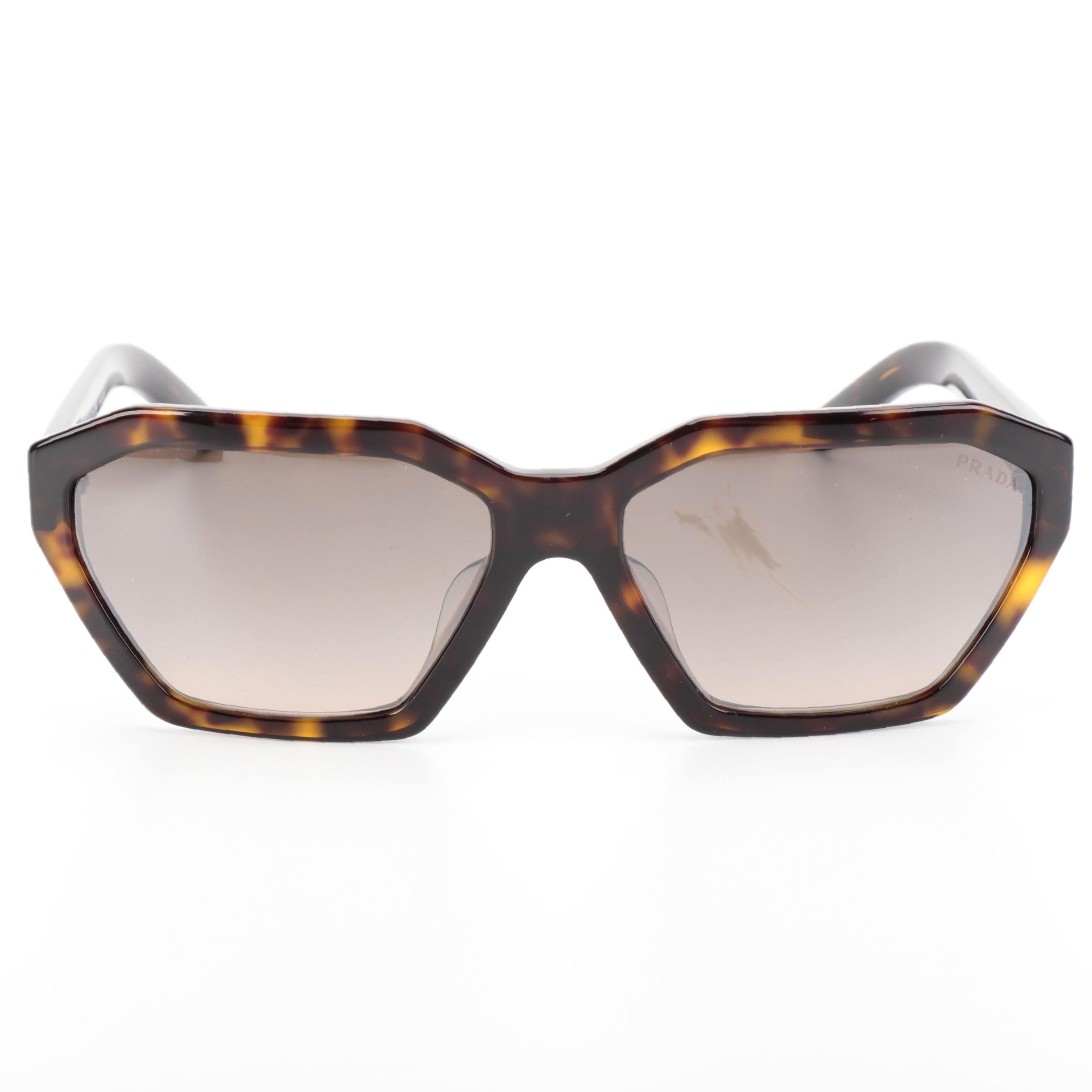 Prada SPR03V-F Disguise Havana Sunglasses with Case and Box