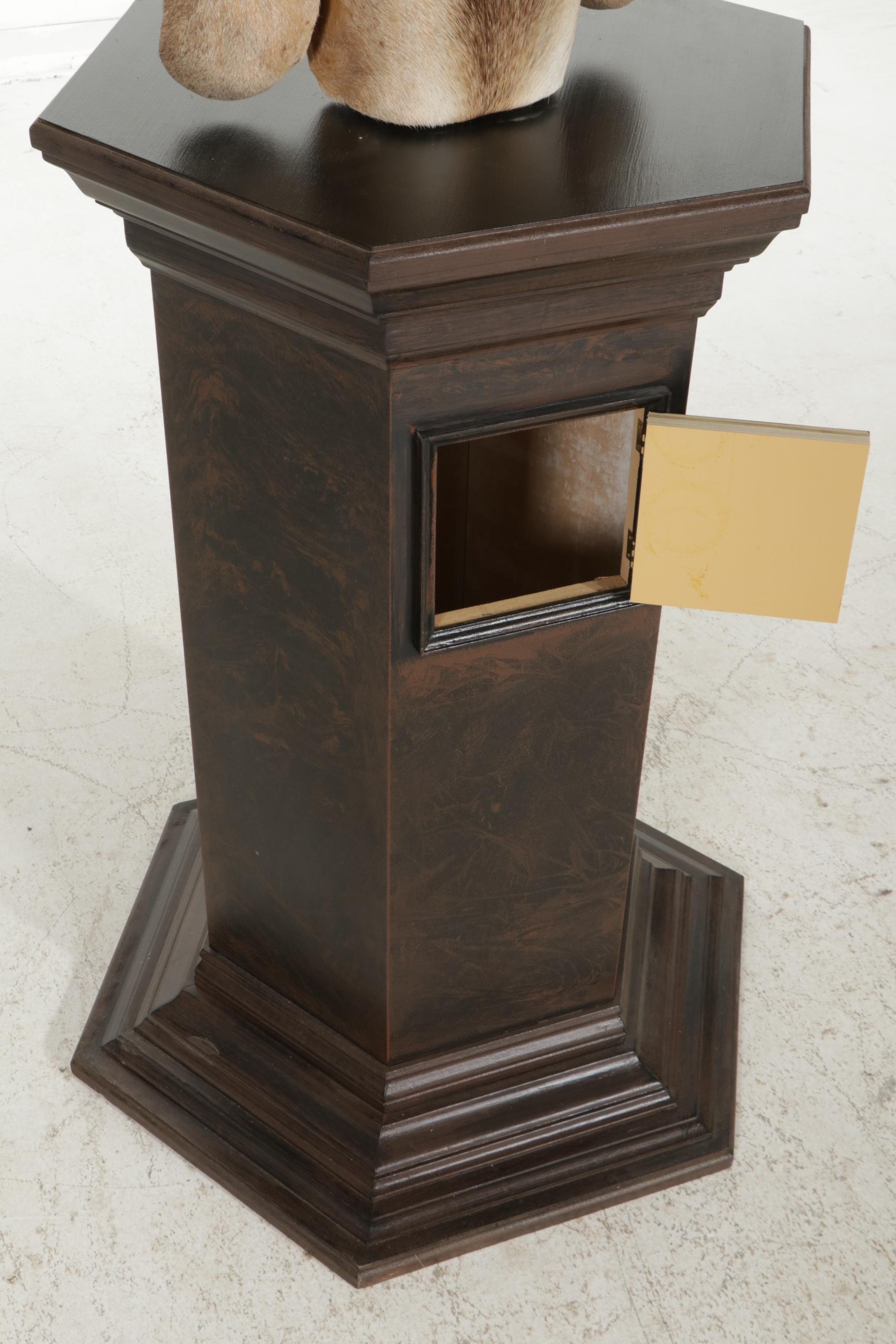 Taxidermy Roan Antelope Shoulder Mount on Pedestal Base