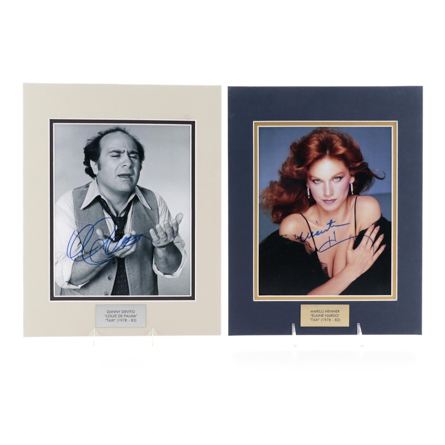 Danny Devito and Marilu Henner Signed "Taxi" Television Series Photo Prints