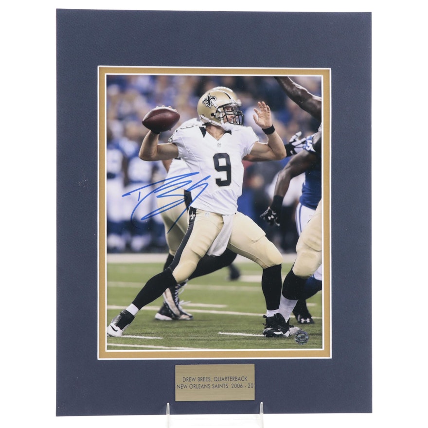 Drew Brees Signed New Orleans Saints NFL Football Photo Print, COA