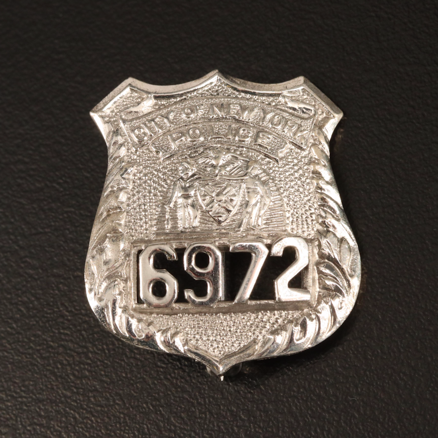 Sterling Silver City of New York Police Brooch